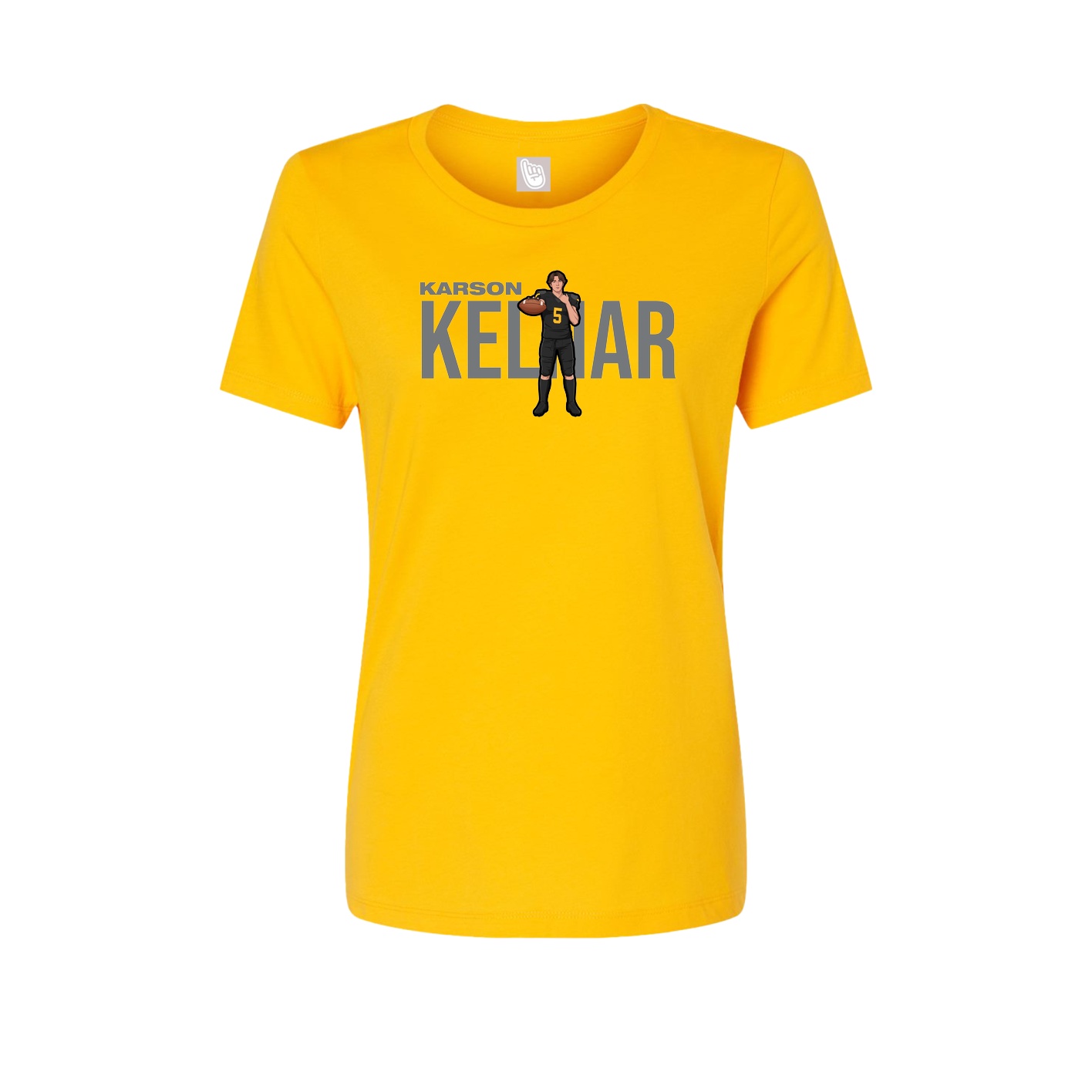 Fitted Women's Tee — Player Name in Gold
