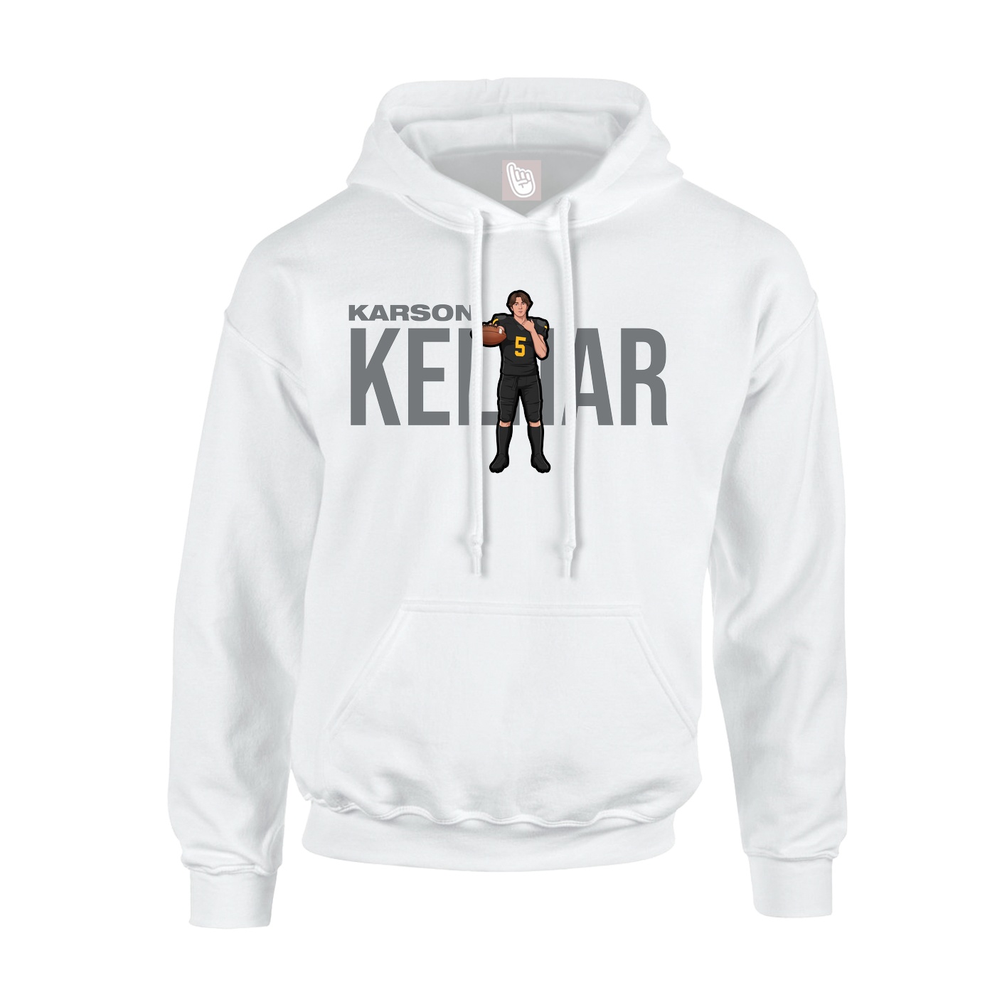 Youth Hoodie — Player Name in White