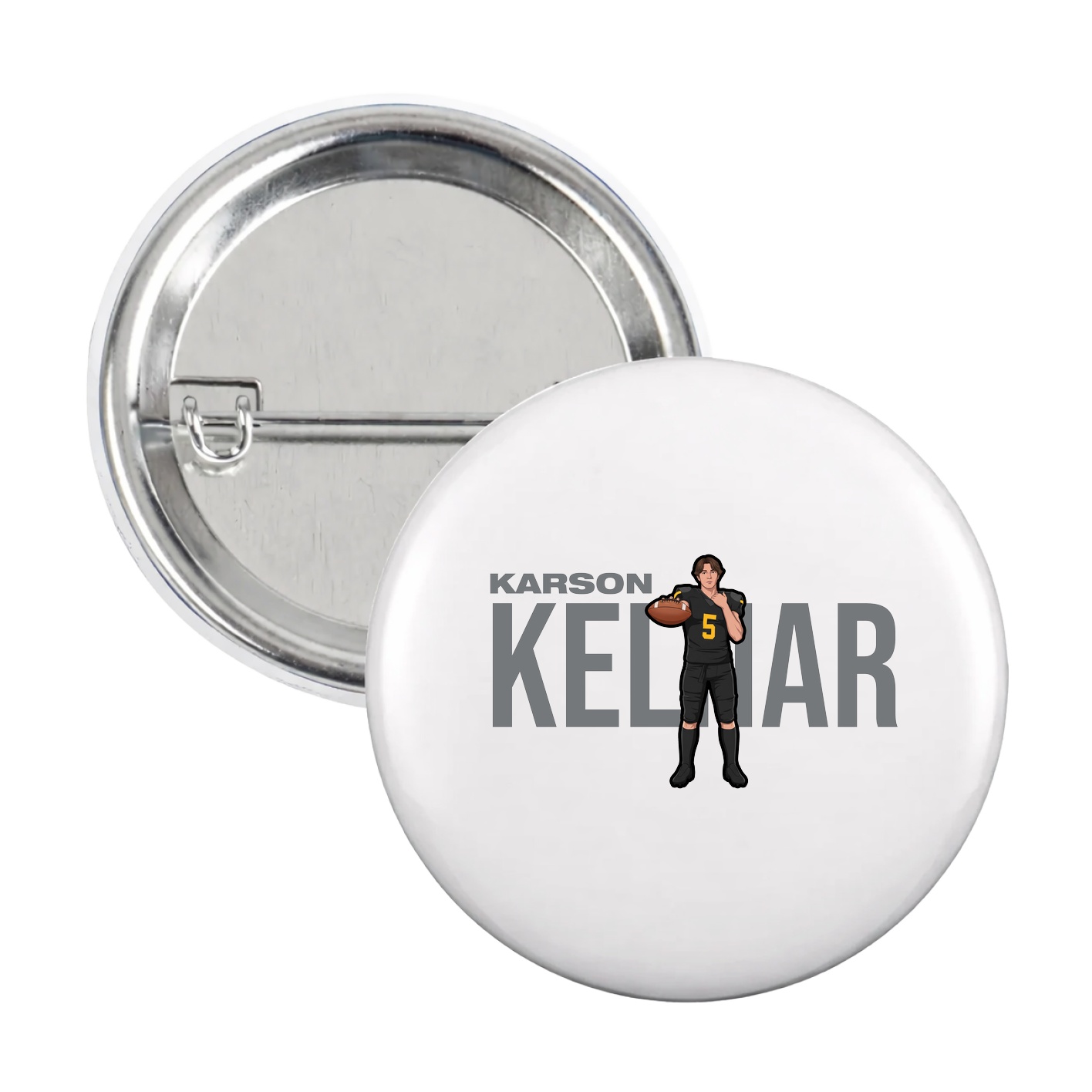 Game Day Button — Player Name in White
