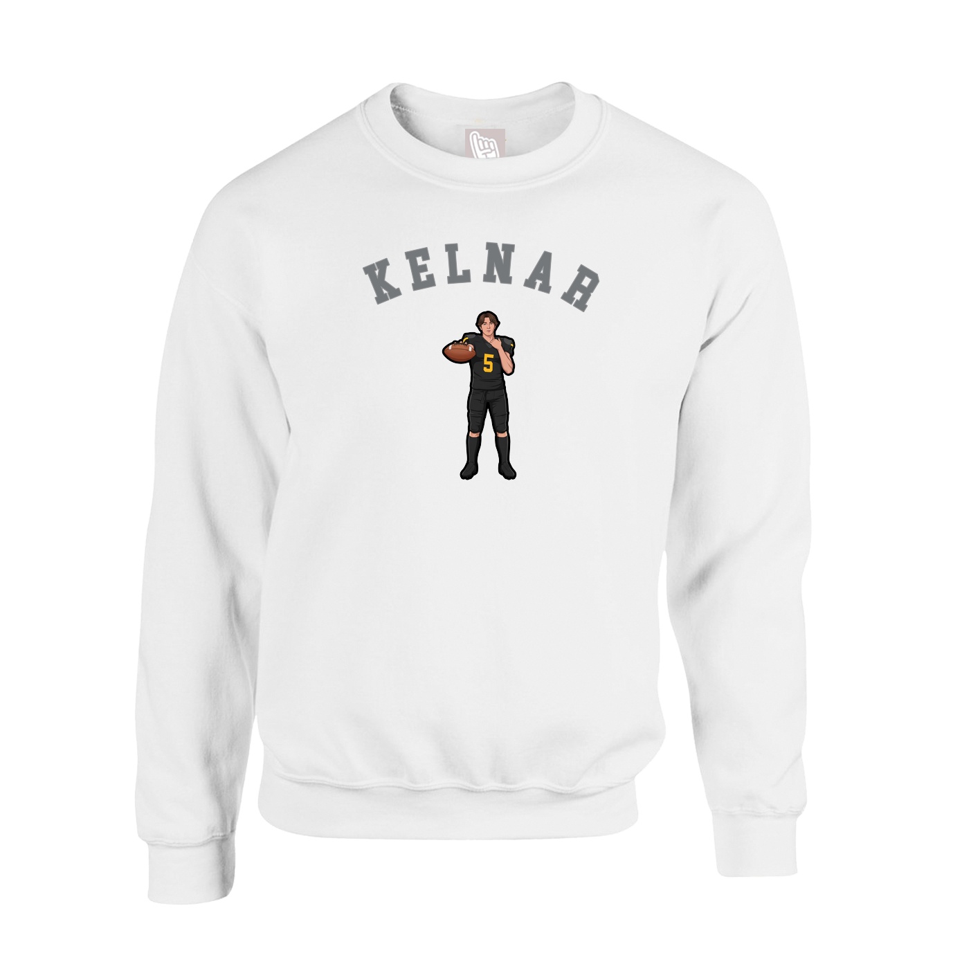 Fleece Crew — Shirsey Arch in White