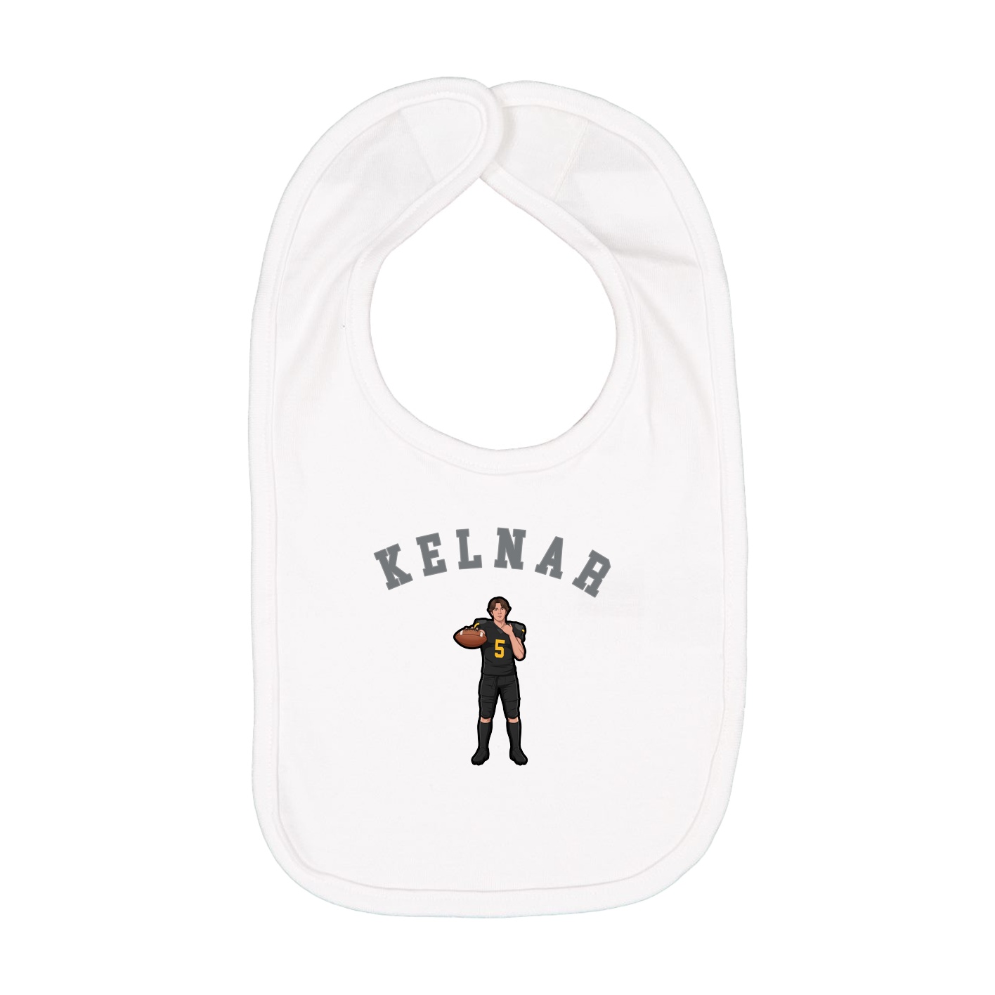 Infant Bib — Shirsey Arch in White