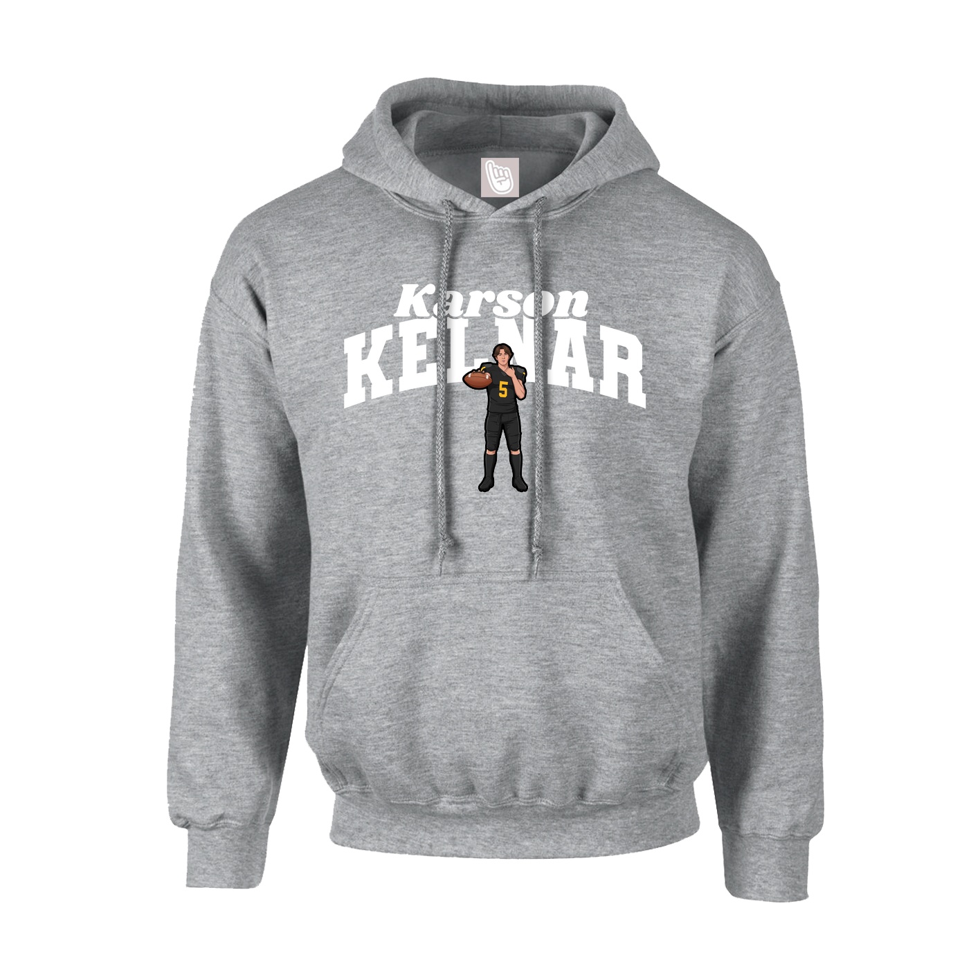 Youth Hoodie — Signature Arch in Grey