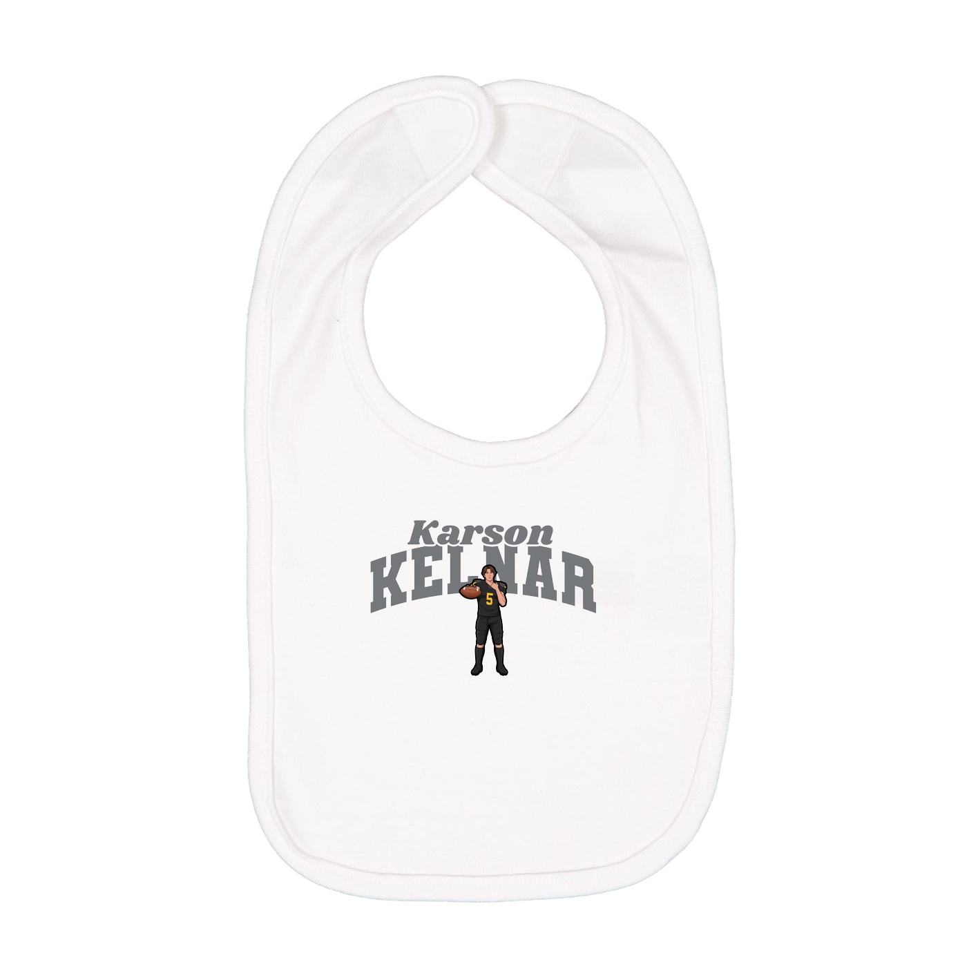 Infant Bib — Signature Arch in White