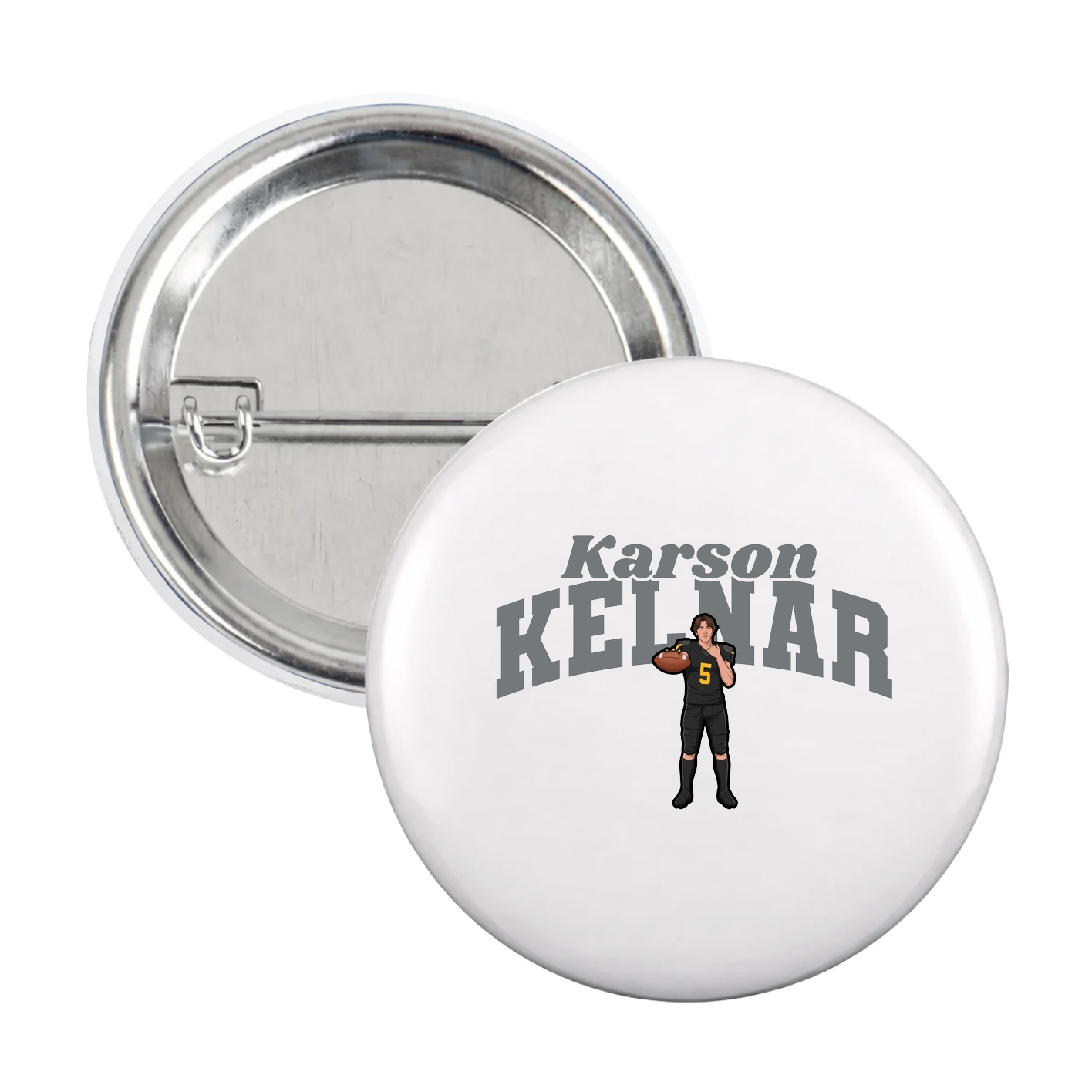 Game Day Button — Signature Arch in White