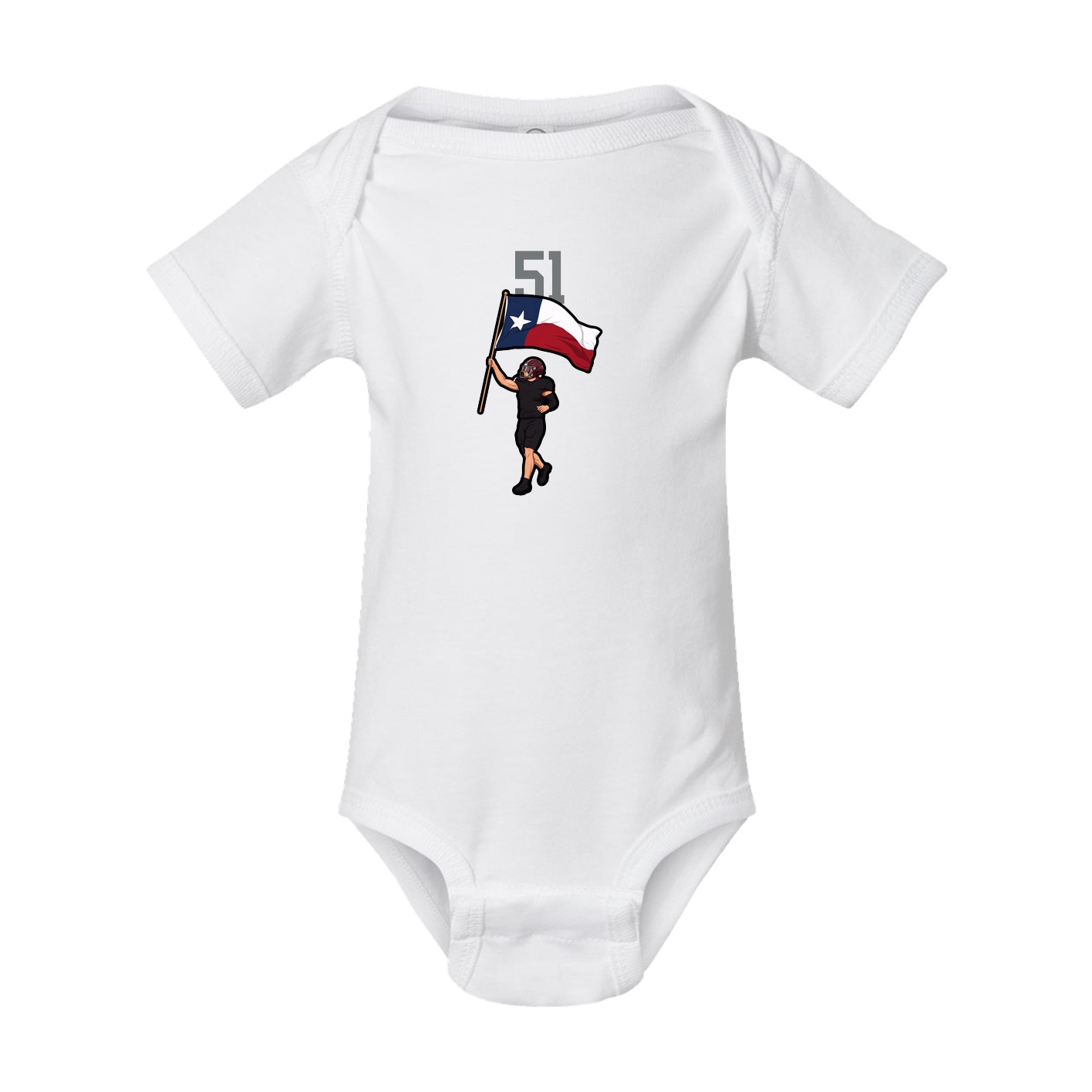 Baby Onesie — Number Top in White