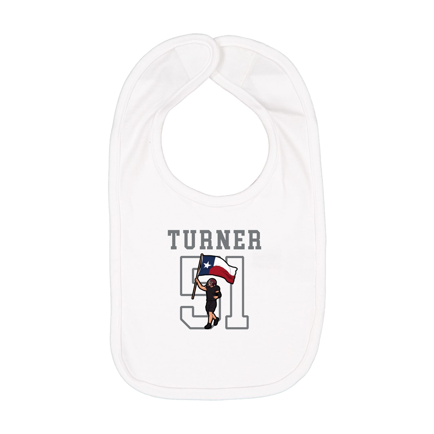 Infant Bib — Shirsey in White