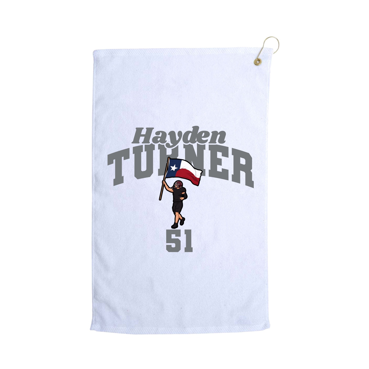 Golf Towel — Signature Arch in White