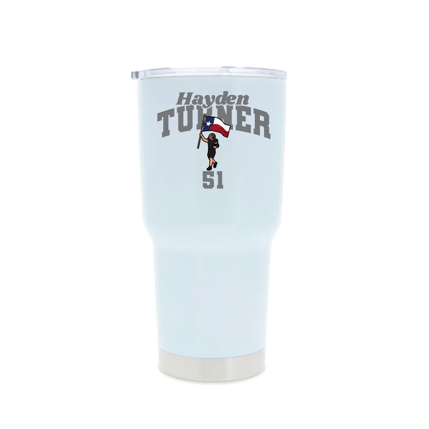 30oz Stainless Steel Tumbler — Signature Arch in White
