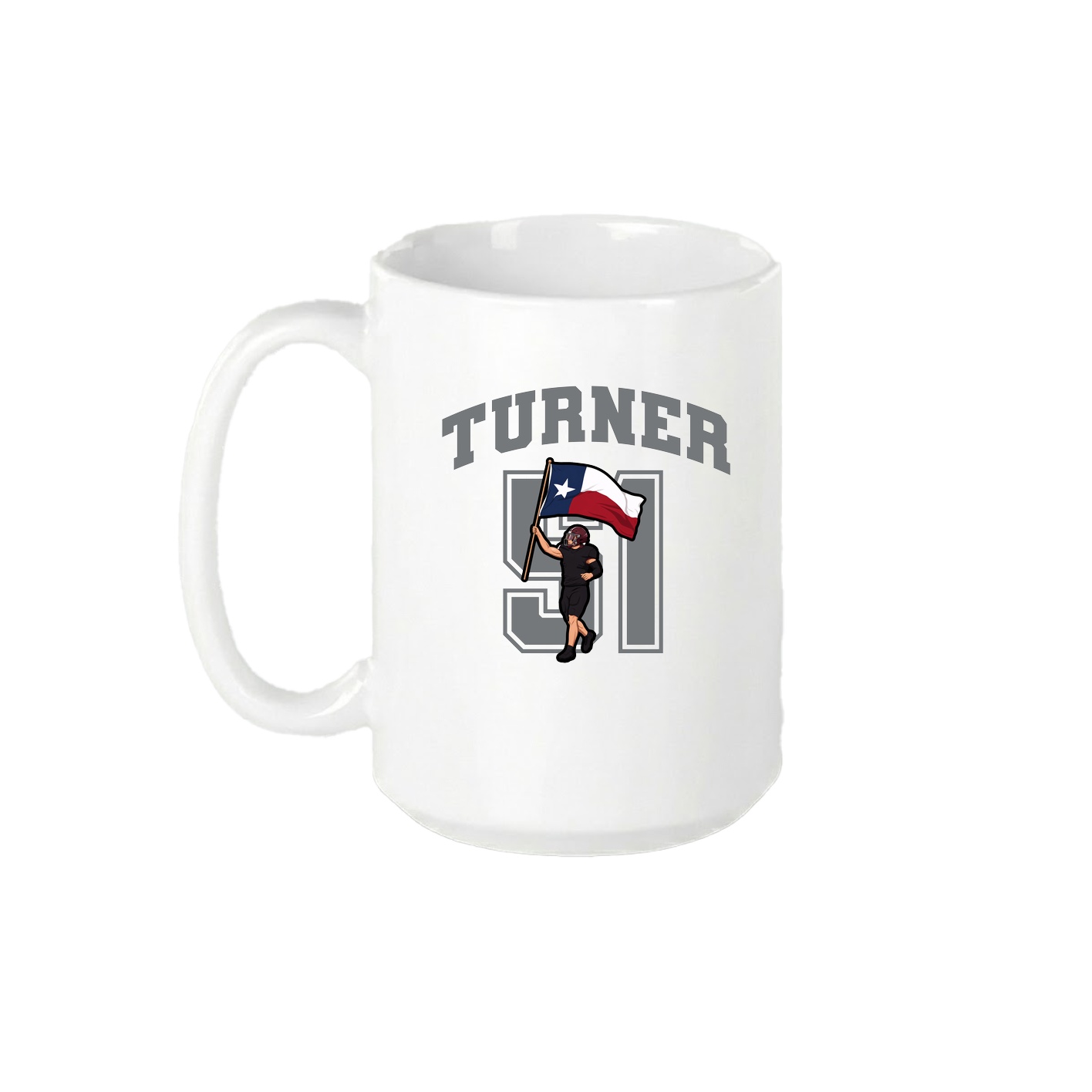 15oz Coffee Mug — Number in White
