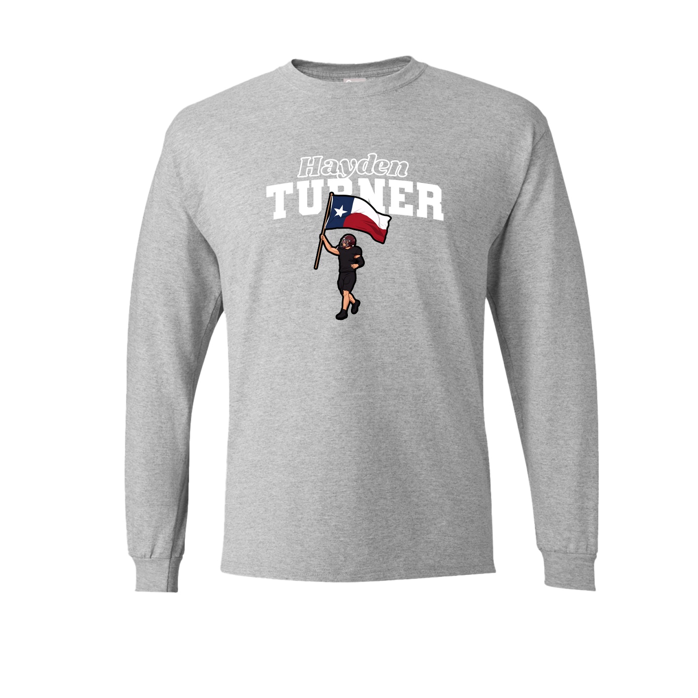 Long Sleeve Tee — Name Arch in Grey