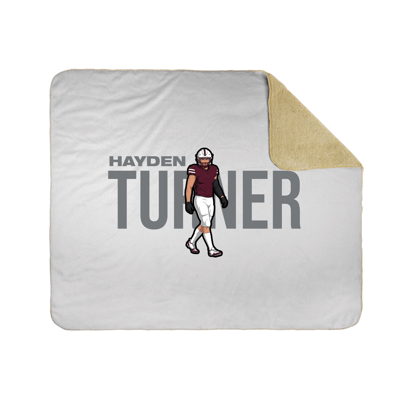 Throw Blanket — Player Name in White