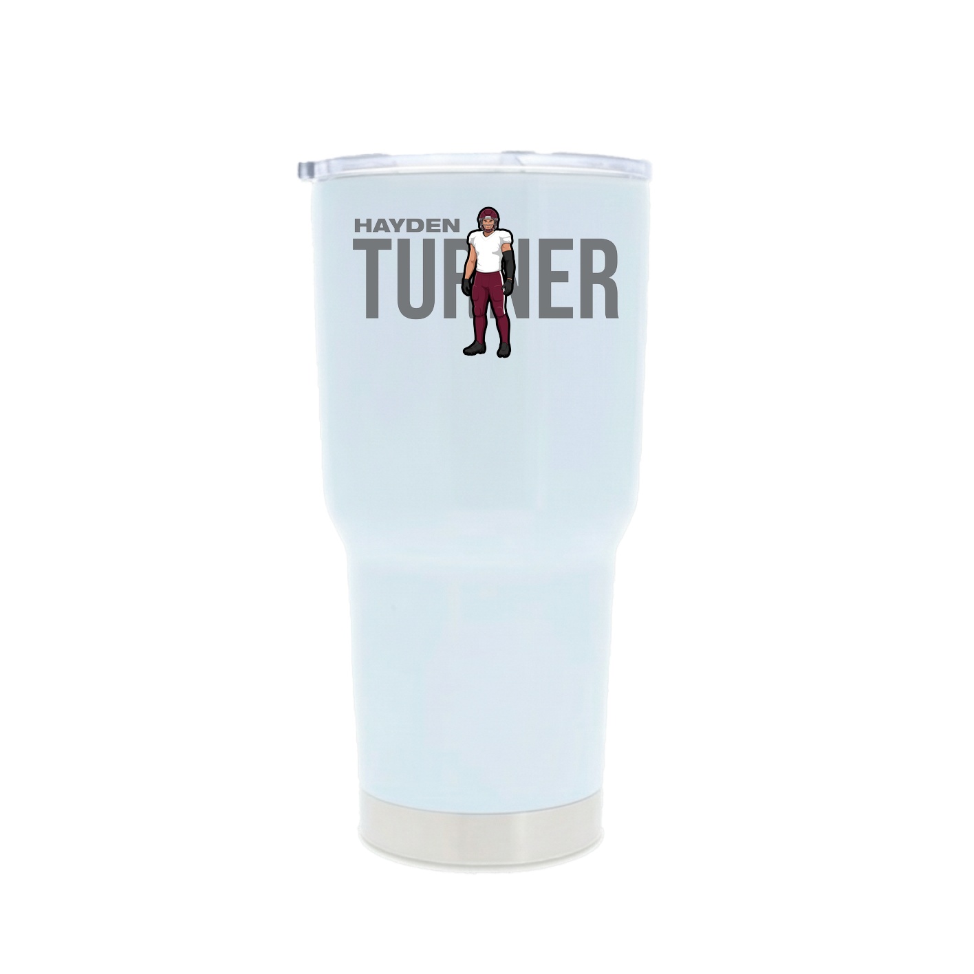 30oz Stainless Steel Tumbler — Player Name in White