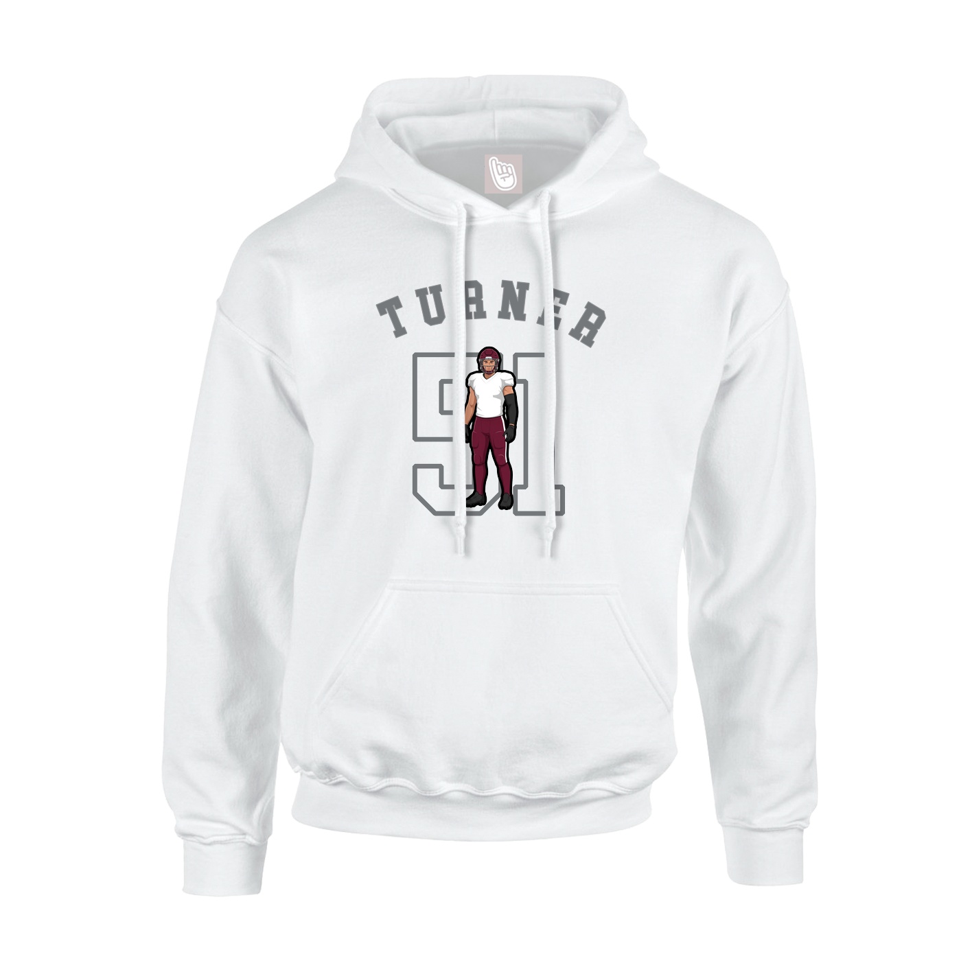 Youth Hoodie — Shirsey Arch in White