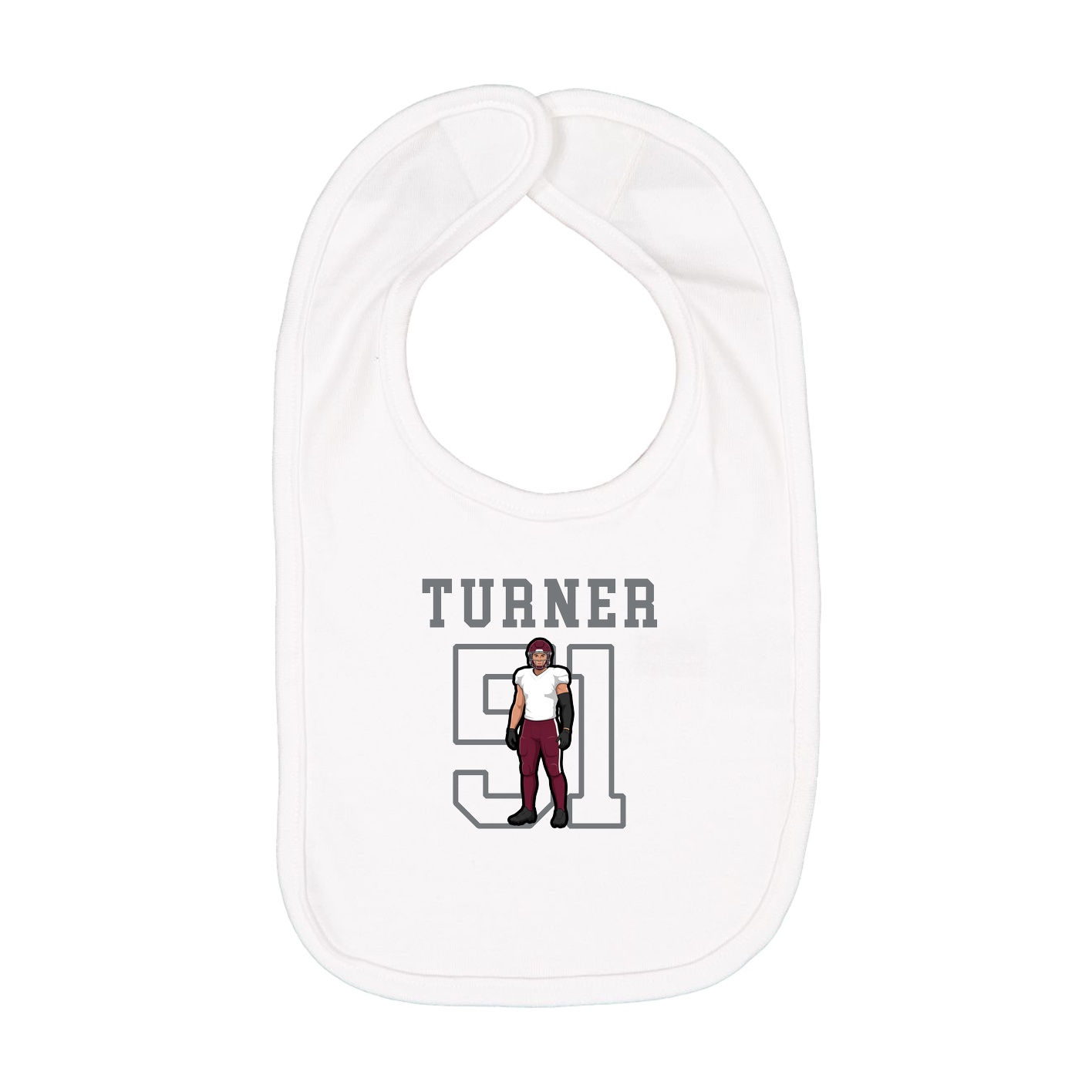 Infant Bib — Shirsey in White