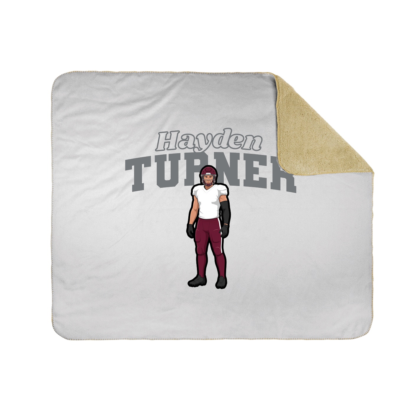 Throw Blanket — Name Arch in White