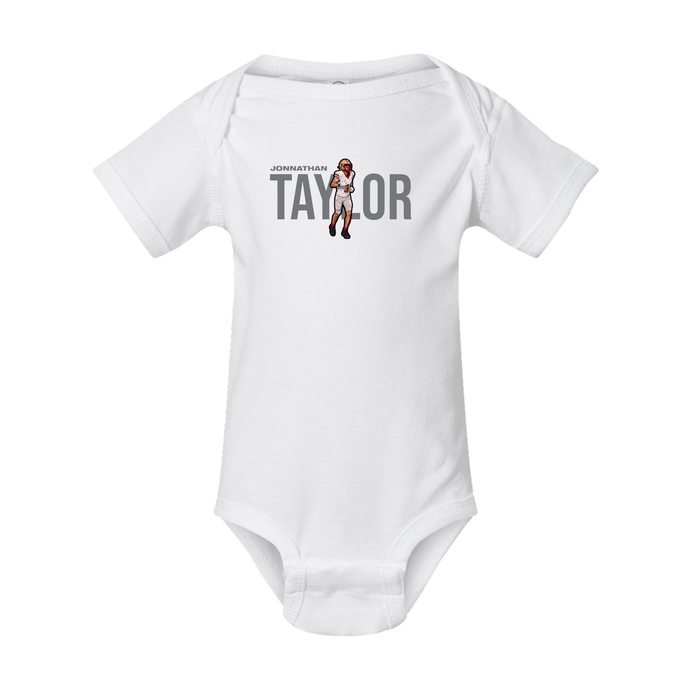 Baby Onesie — Player Name in White