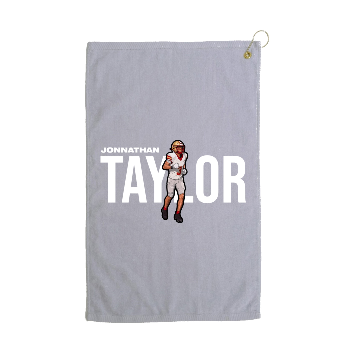 Golf Towel — Player Name in Grey