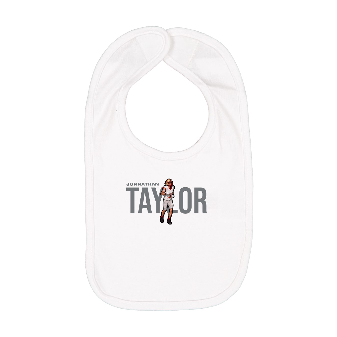 Infant Bib — Player Name in White