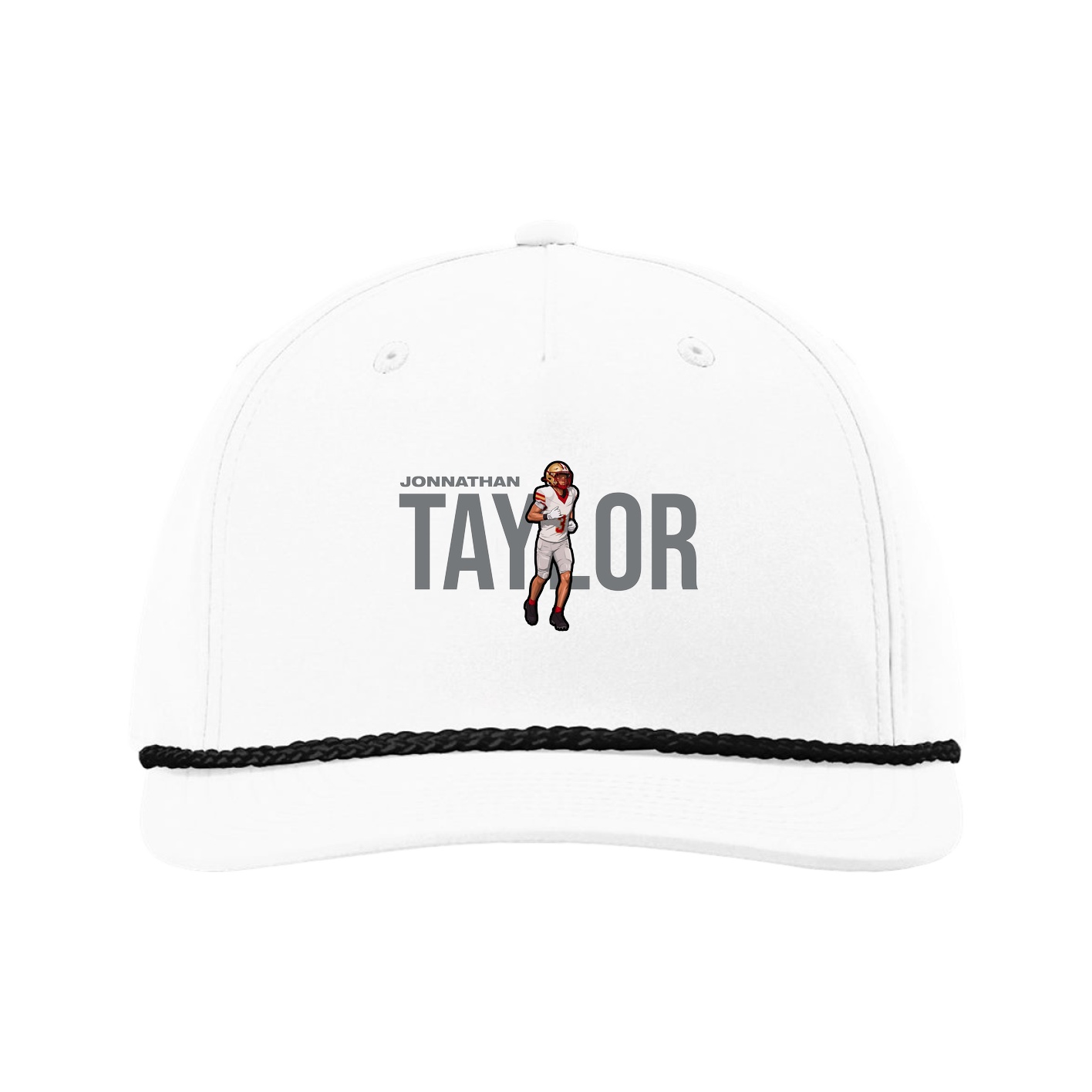Five-Panel Classic Rope Cap — Player Name in White