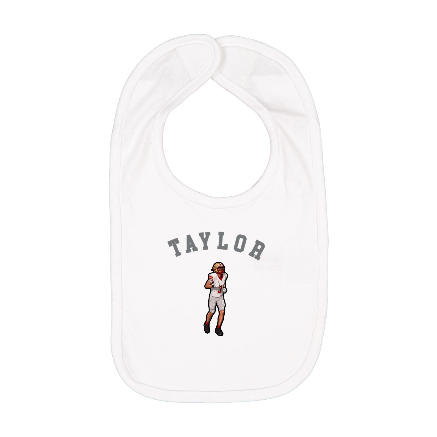 Infant Bib — Shirsey Arch in White