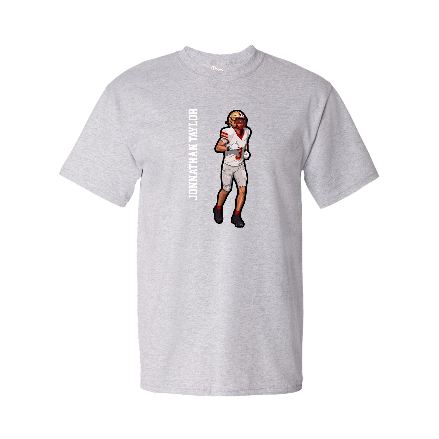 Tee — Name Vertical in Grey