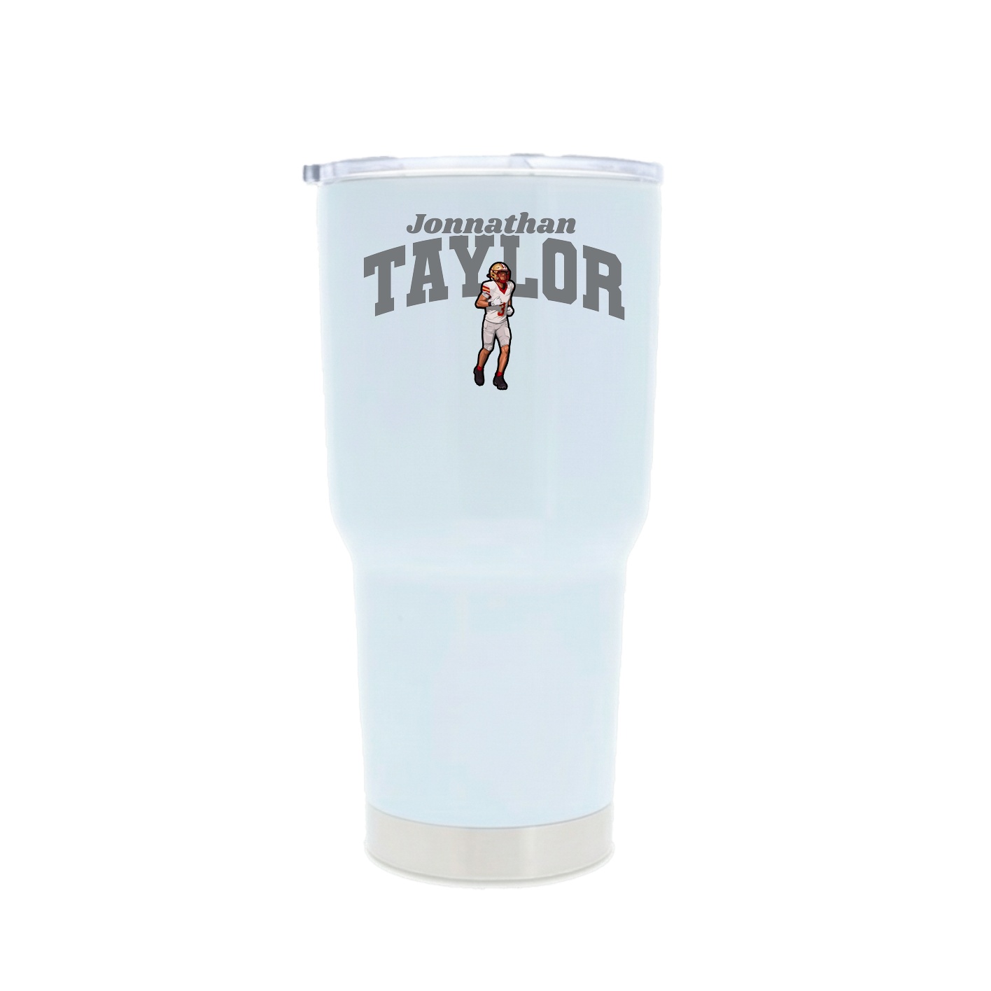 30oz Stainless Steel Tumbler — Signature Arch in White