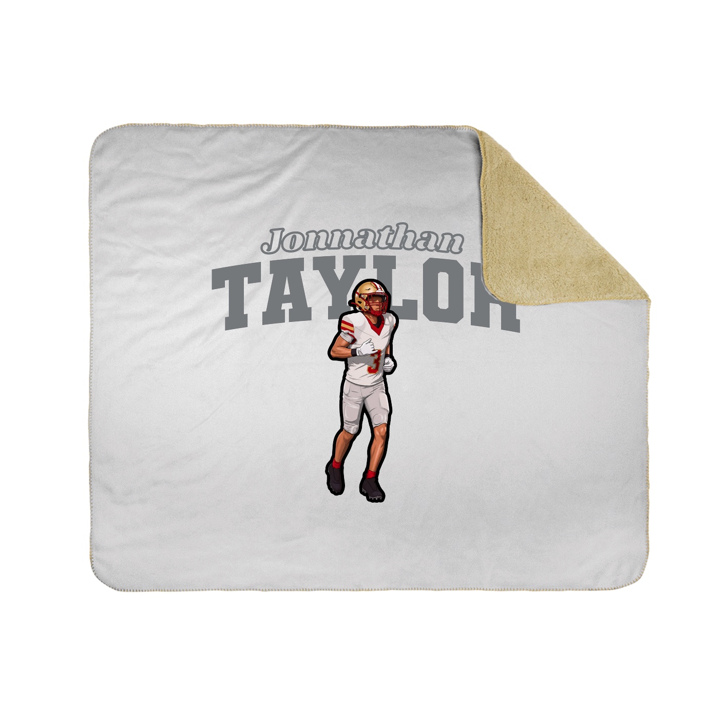 Throw Blanket — Name Arch in White