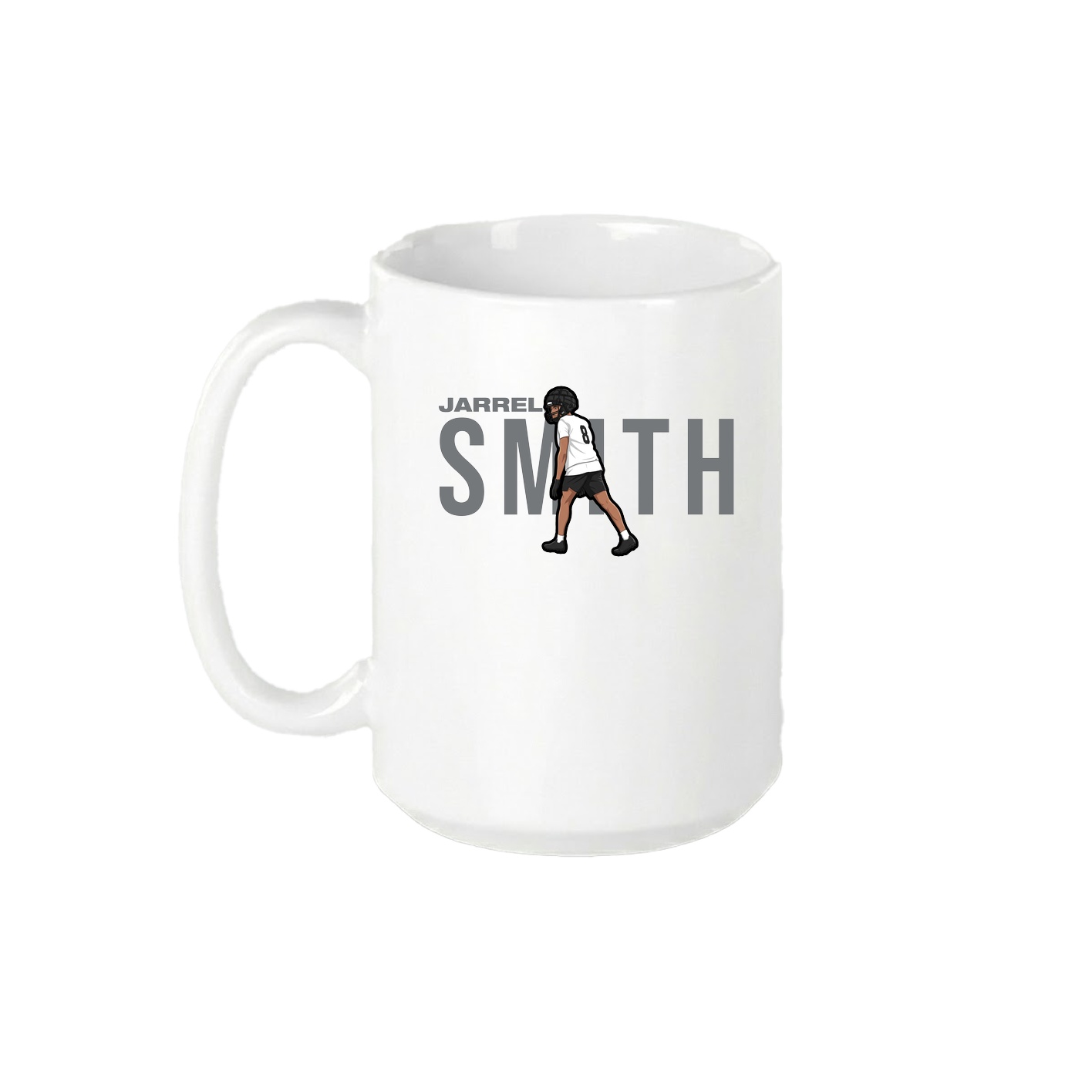 15oz Coffee Mug — Player Name in White