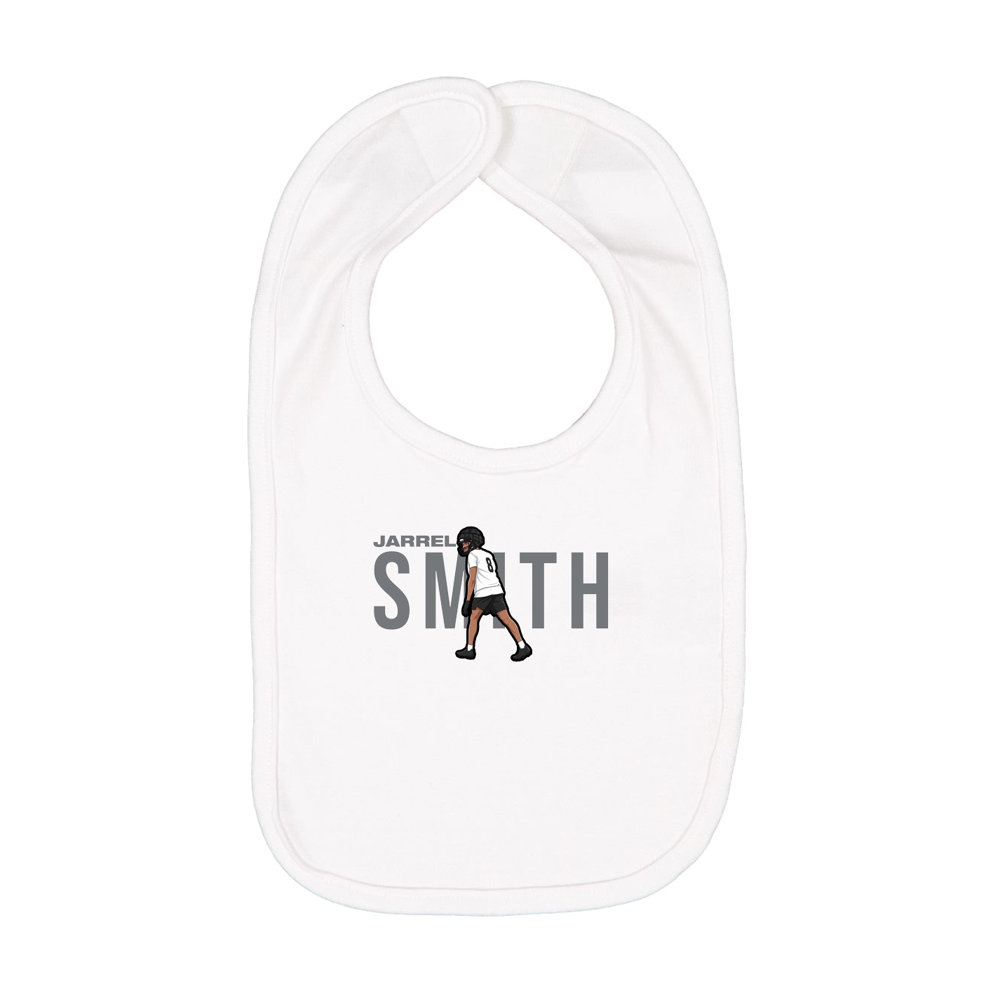 Infant Bib — Player Name in White