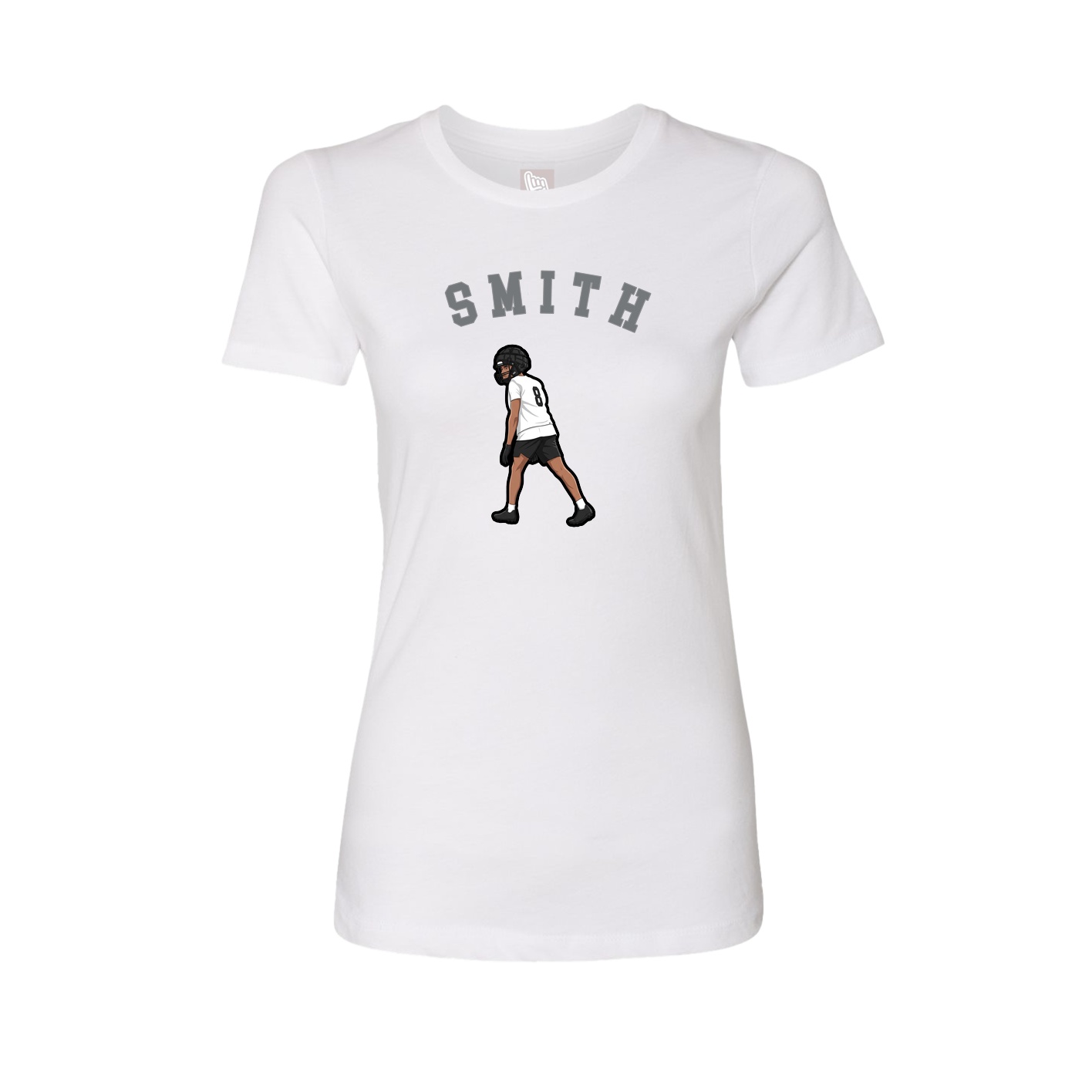 Fitted Women's Tee — Shirsey Arch in White