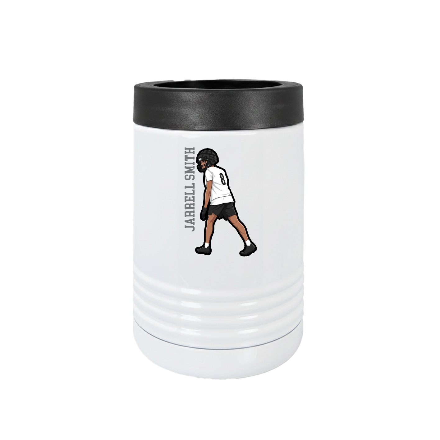 Beverage Holder — Name Vertical in White