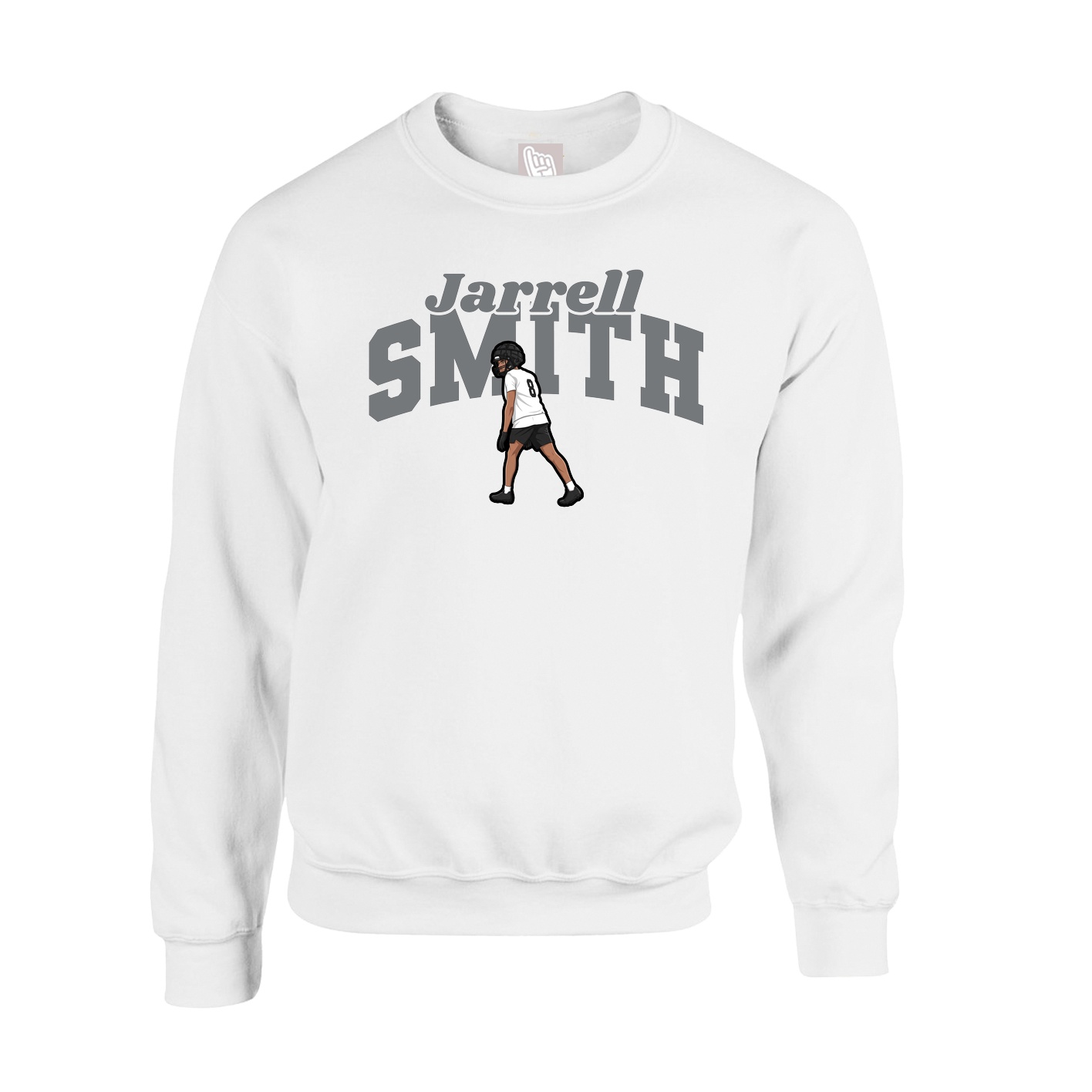 Fleece Crew — Signature Arch in White