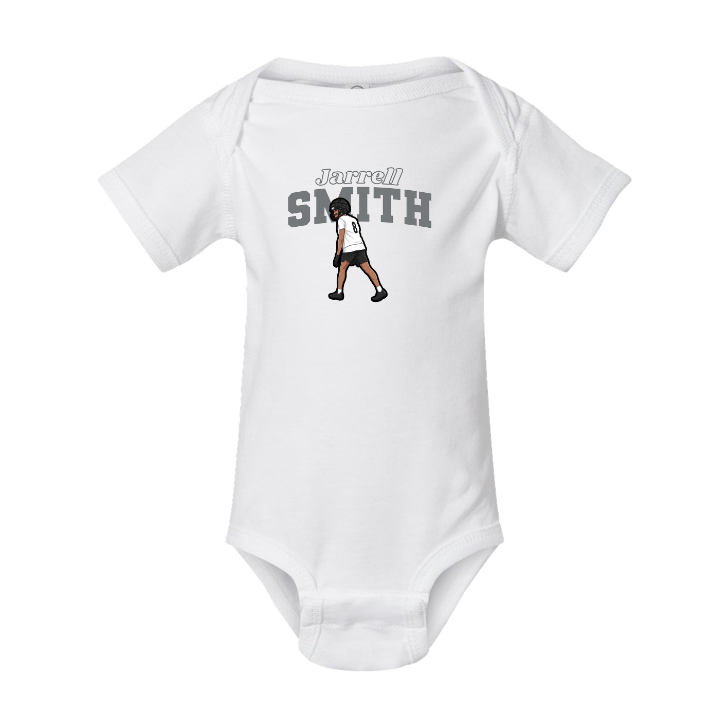 Baby Onesie — Name Arch in White