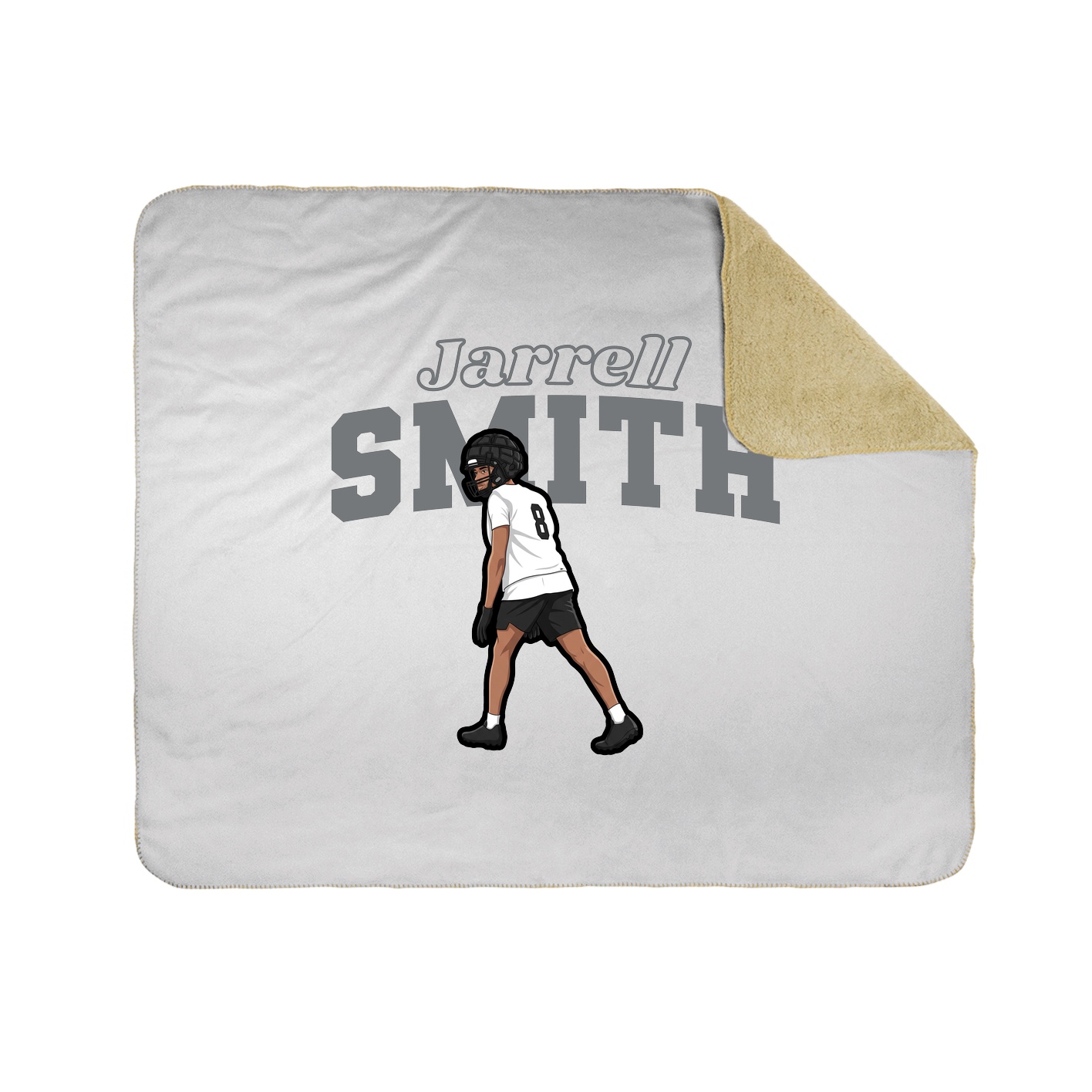 Throw Blanket — Name Arch in White