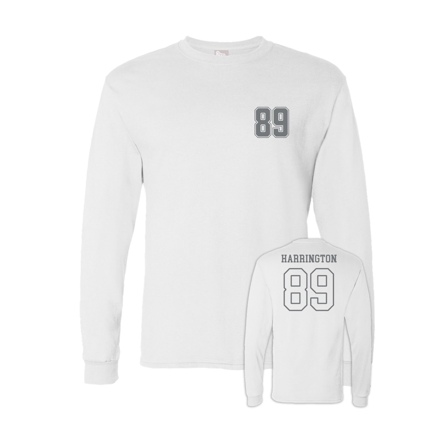 Long Sleeve Tee — Chest Back in White