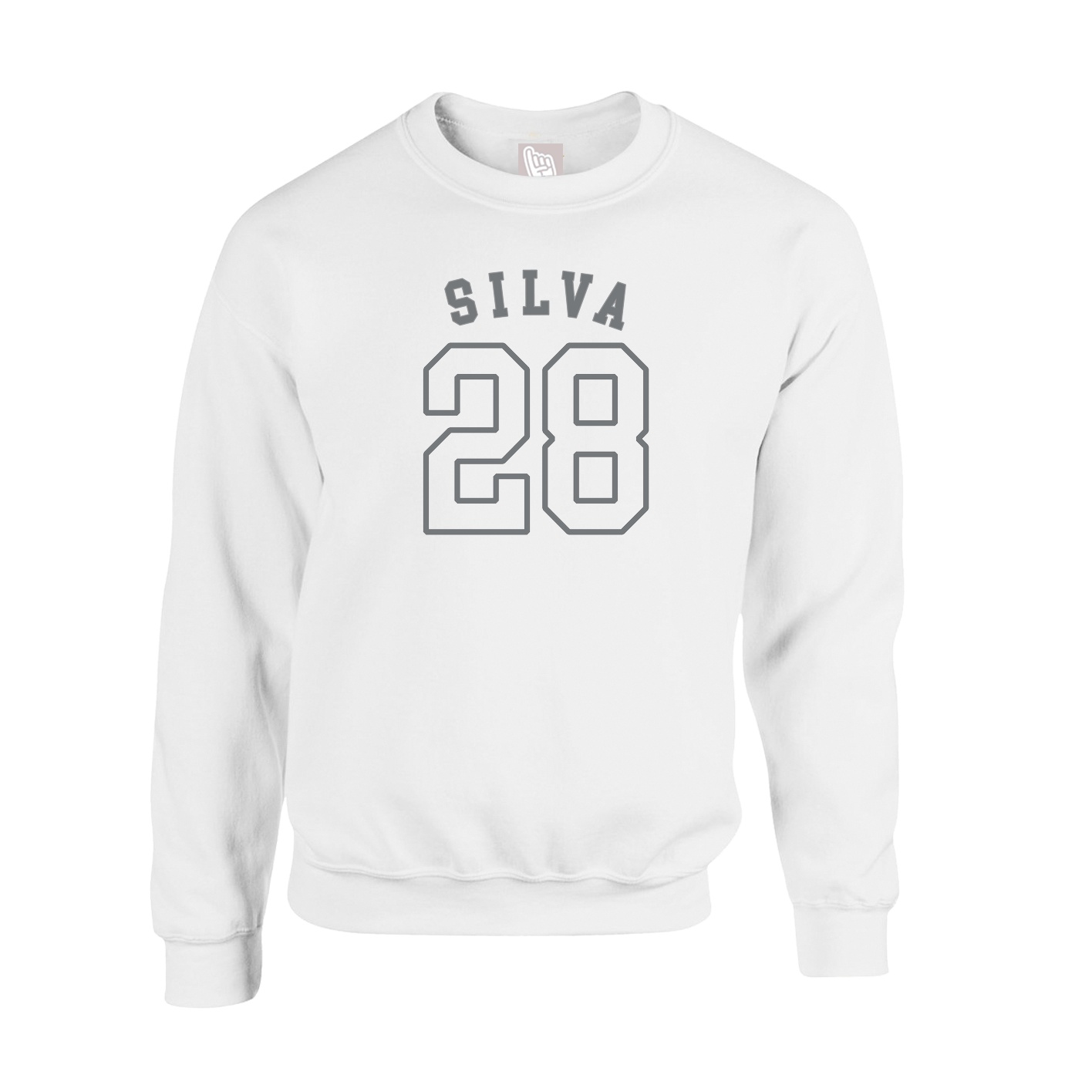 Fleece Crew — Shirsey Arch in White