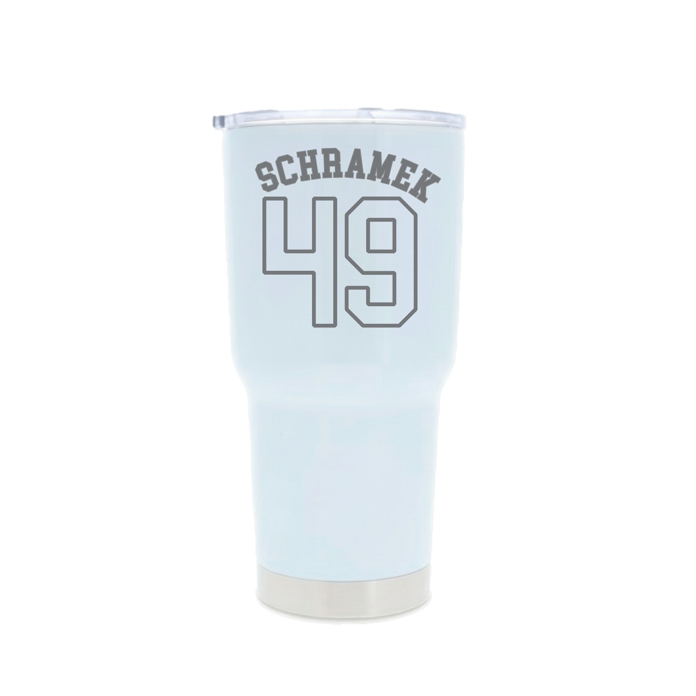 30oz Stainless Steel Tumbler — Shirsey Arch in White
