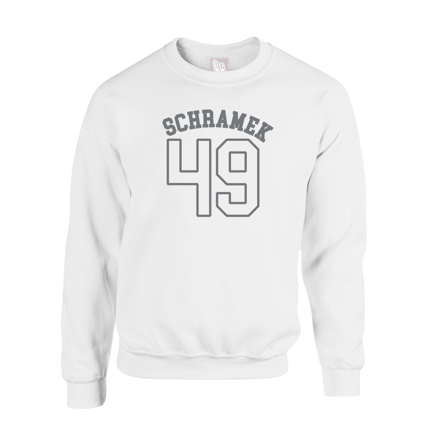 Fleece Crew — Shirsey Arch in White