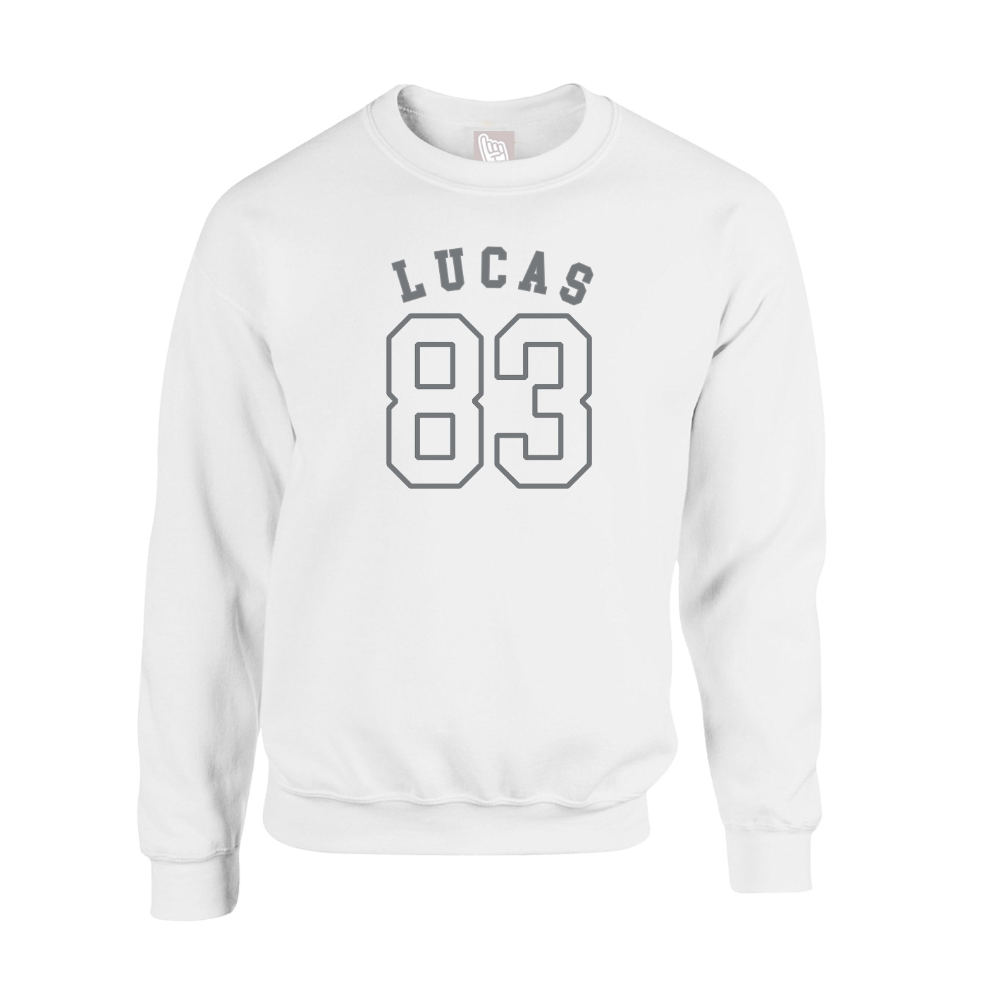 Fleece Crew — Shirsey Arch in White