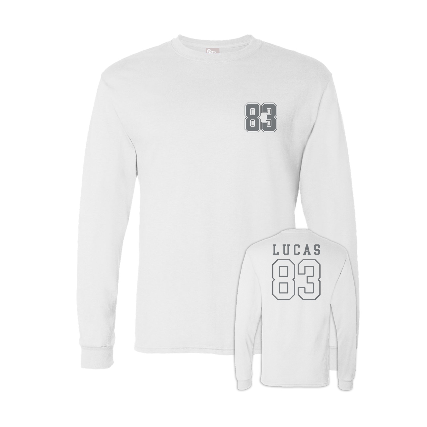 Long Sleeve Tee — Chest Back in White
