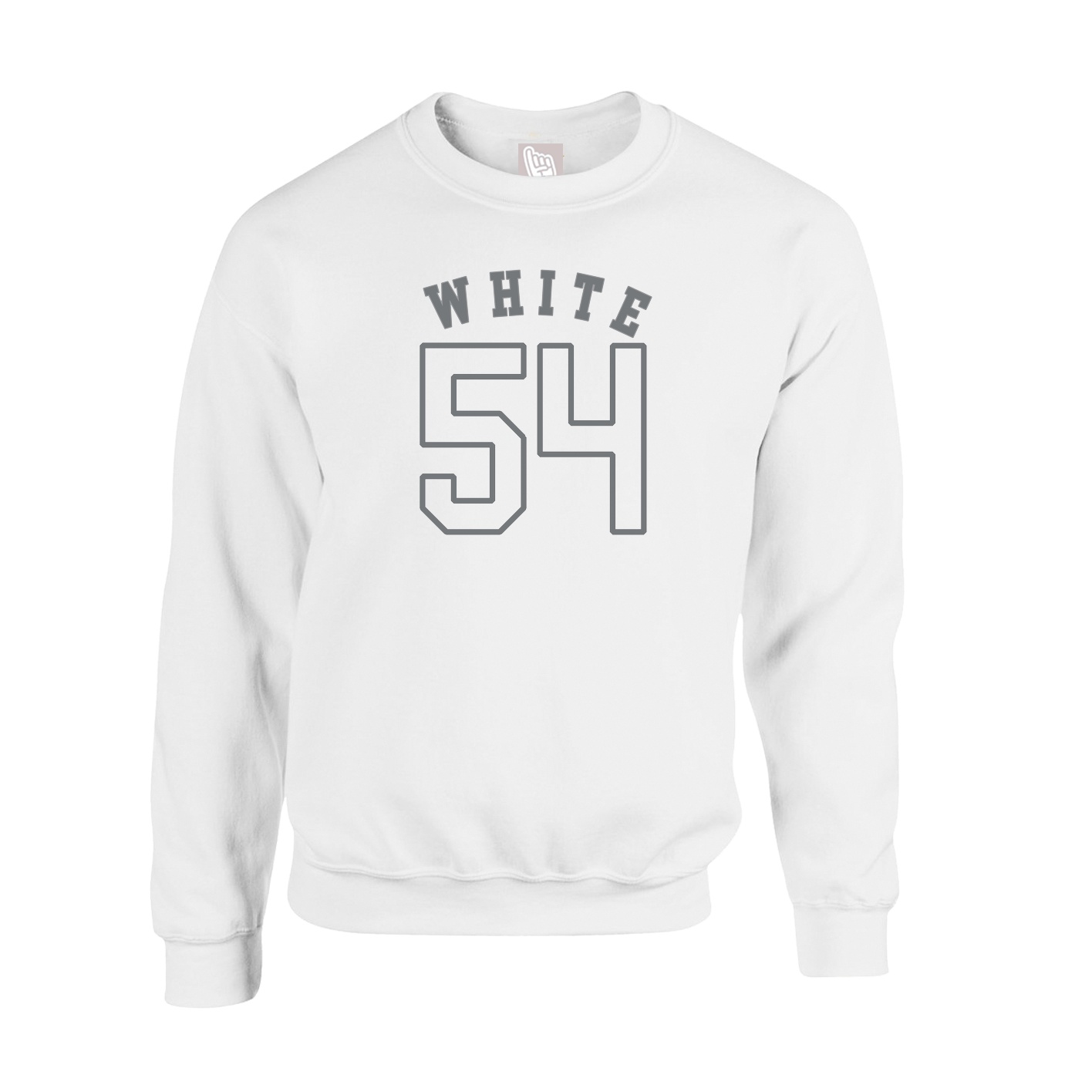 Fleece Crew — Shirsey Arch in White