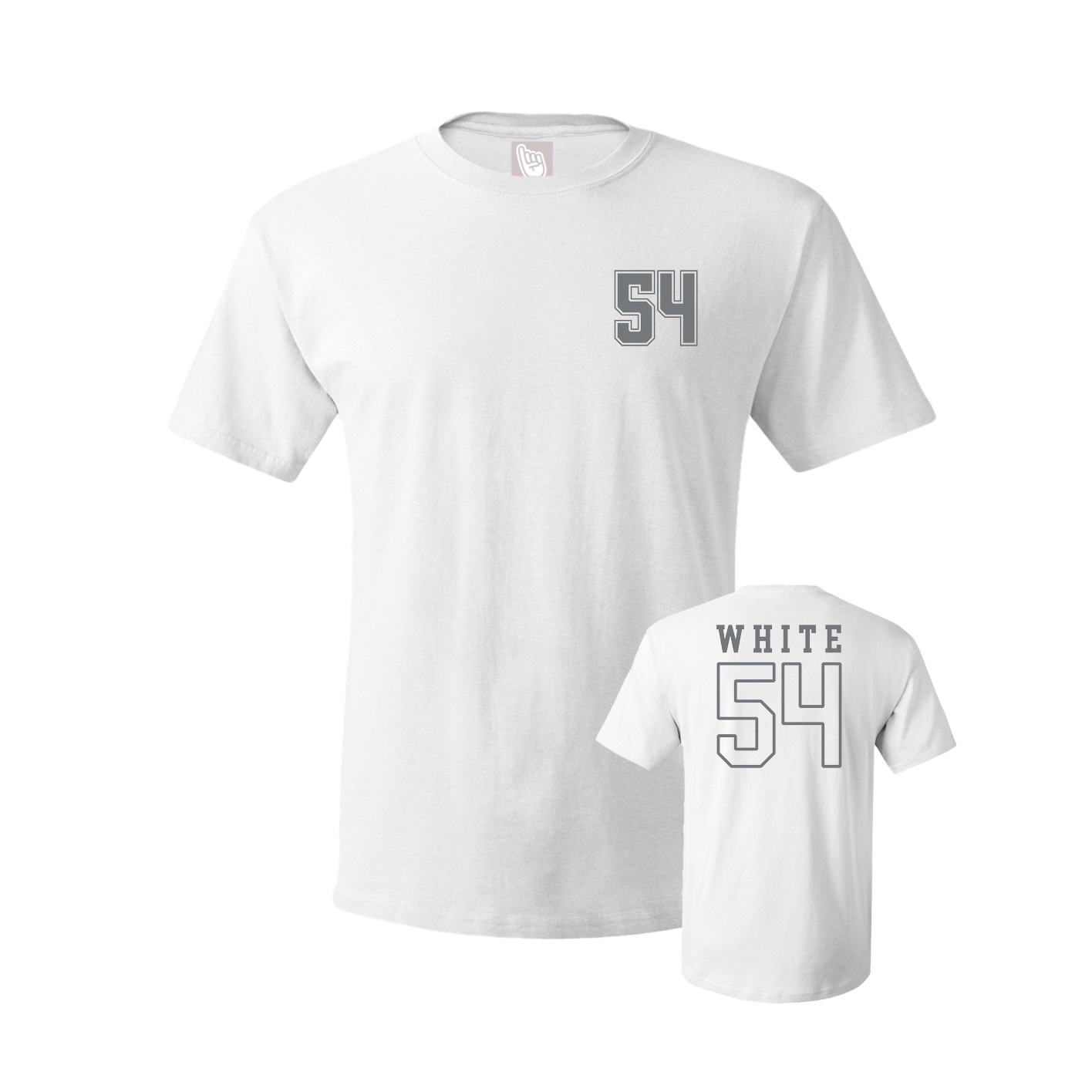 Youth Tee — Chest Back in White
