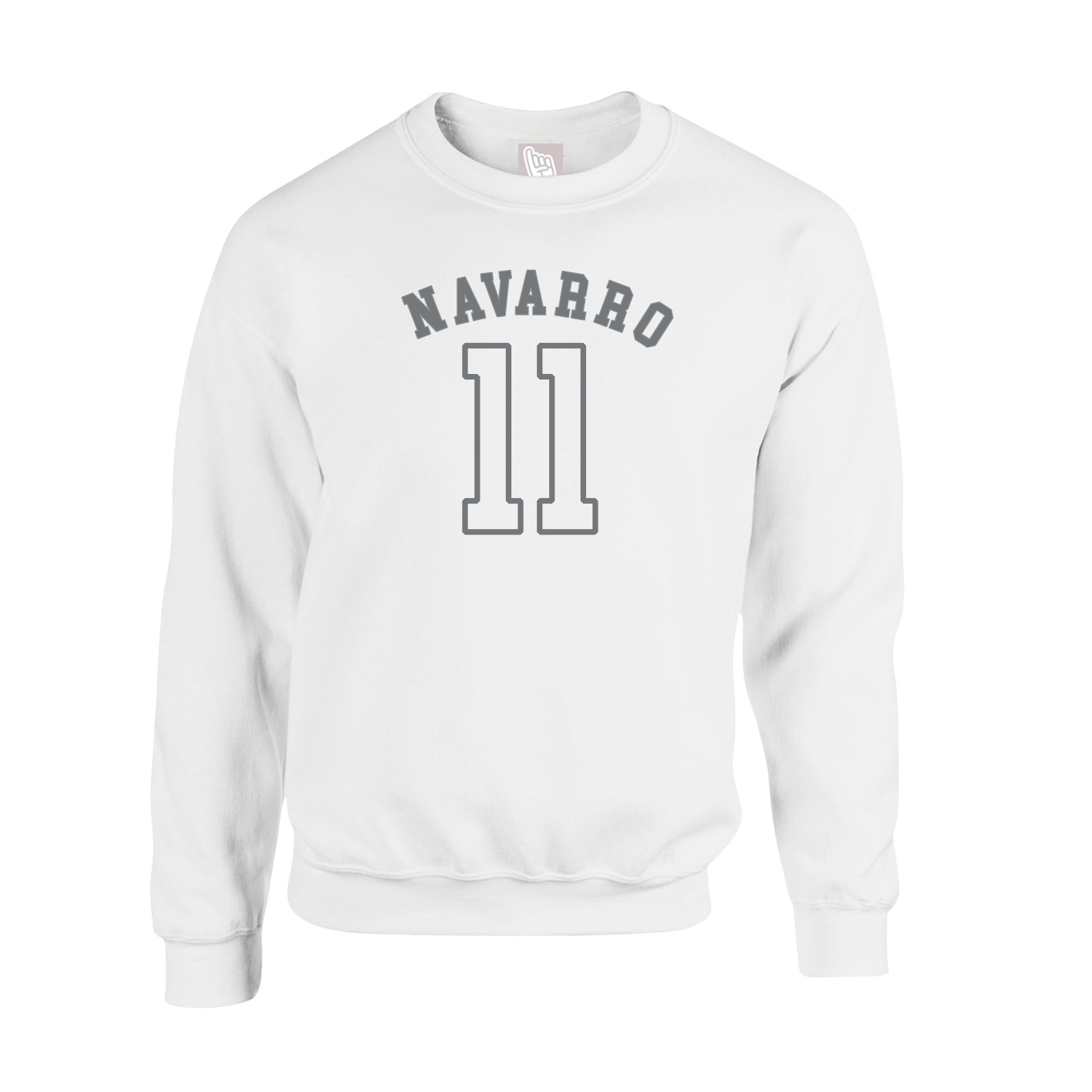 Fleece Crew — Shirsey Arch in White