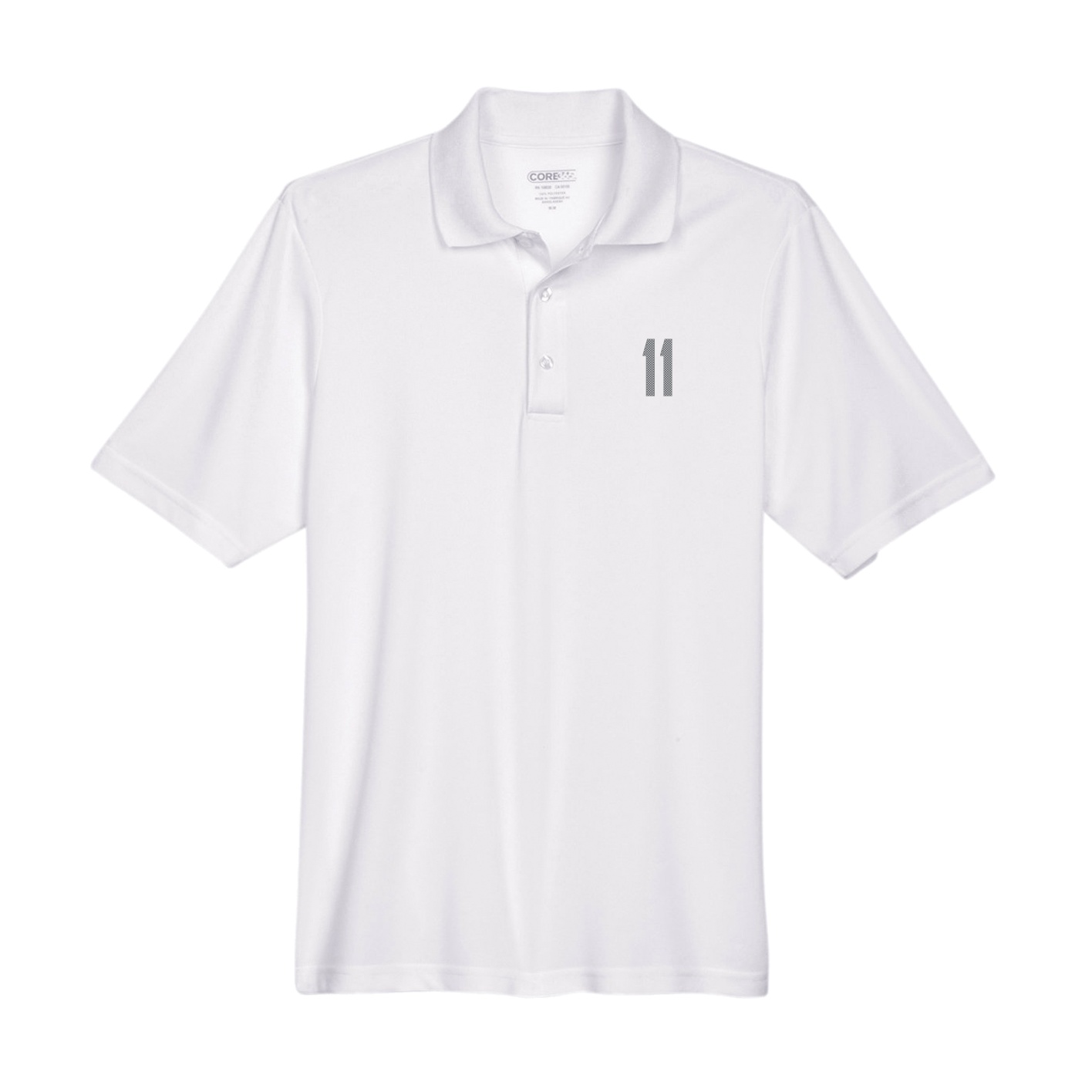 Performance Polo — Front Shirsy in White