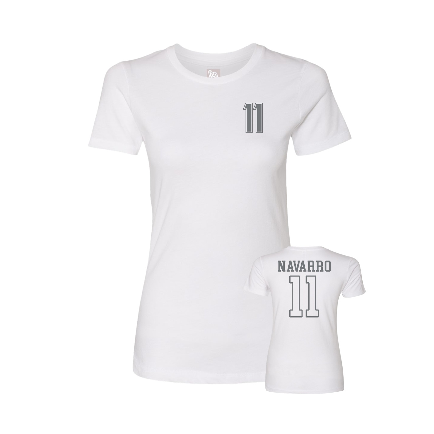 Womens Tee — Chest Back in White