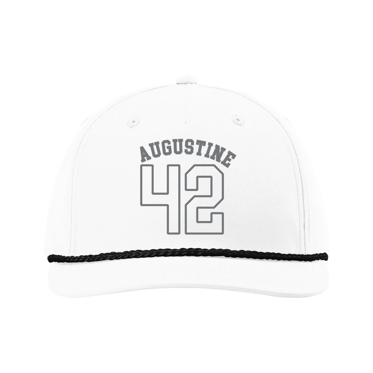 Five-Panel Classic Rope Cap — Shirsey Arch in White