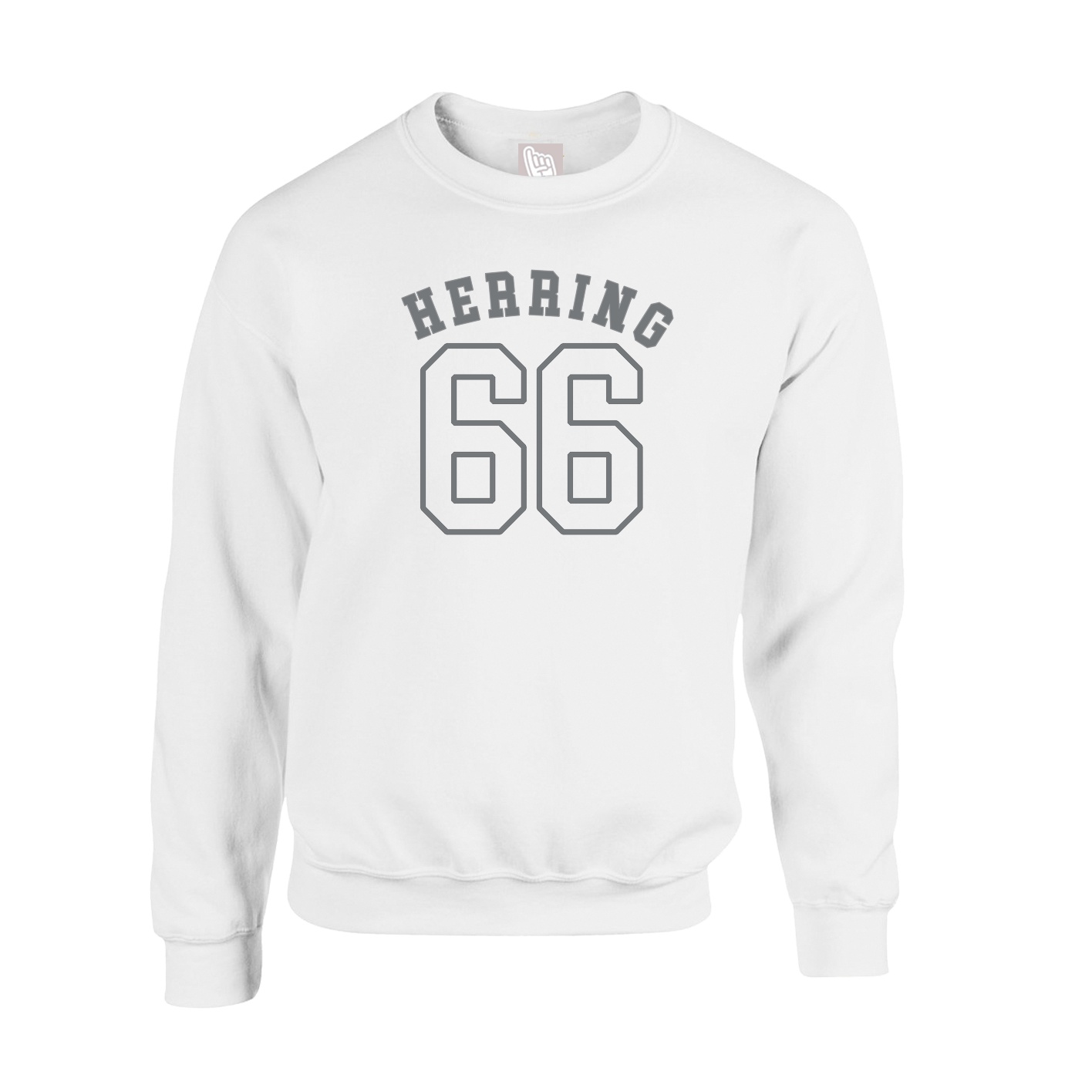 Fleece Crew — Shirsey Arch in White