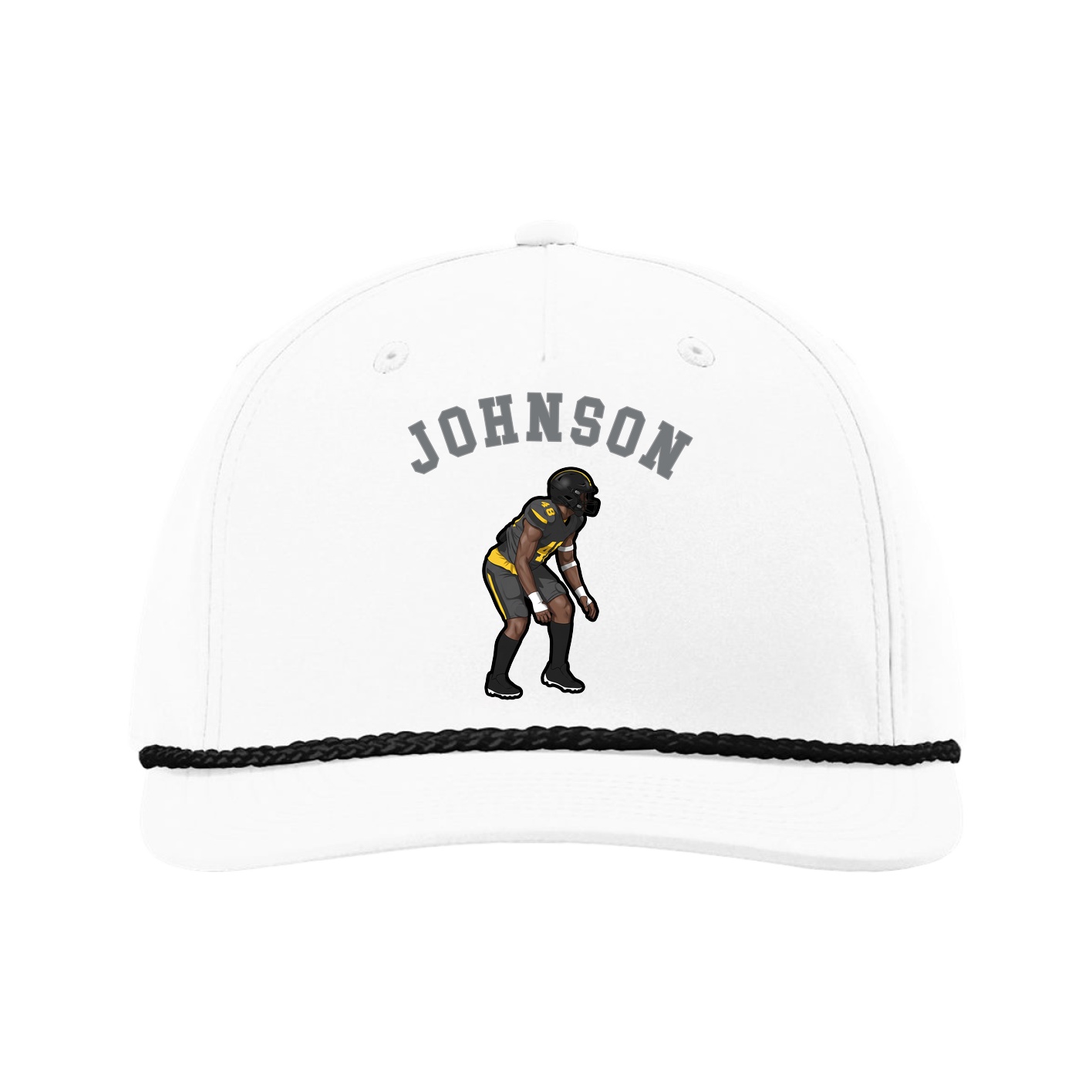Five-Panel Classic Rope Cap — Shirsey Arch in White