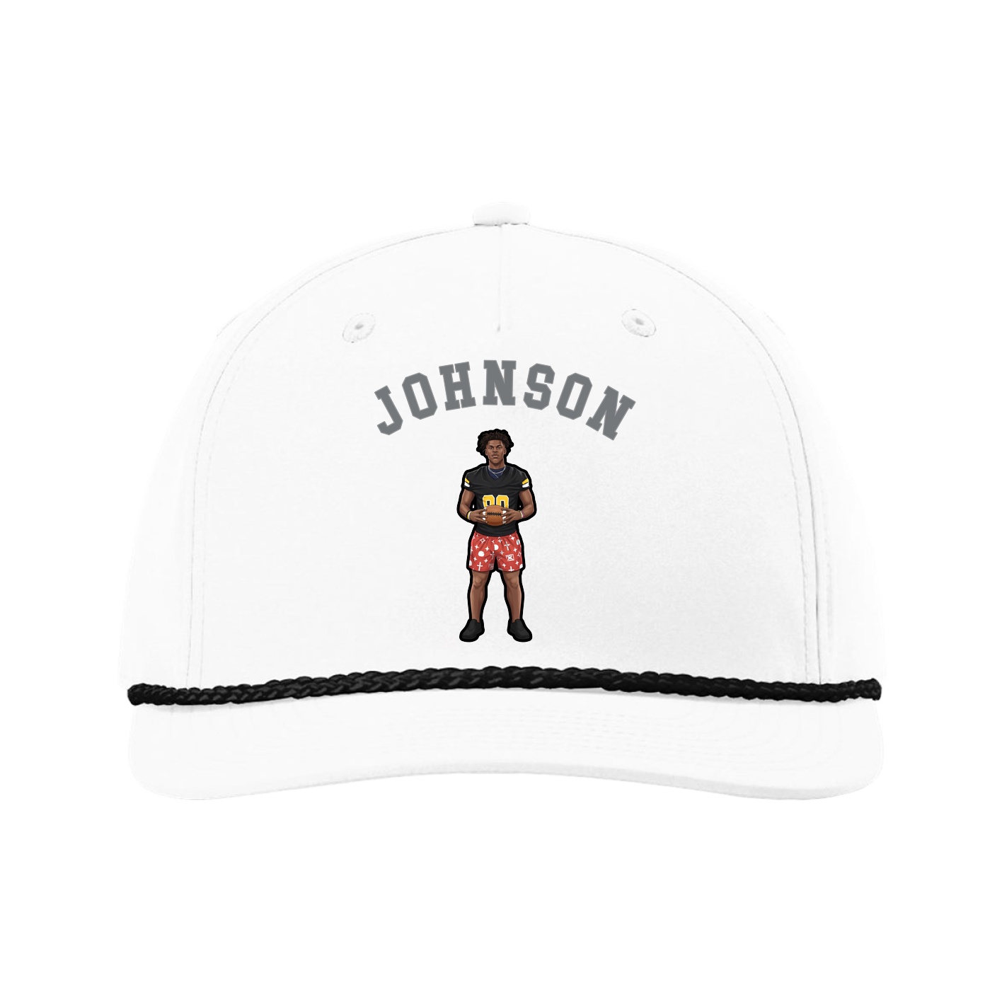 Five-Panel Classic Rope Cap — Shirsey Arch in White