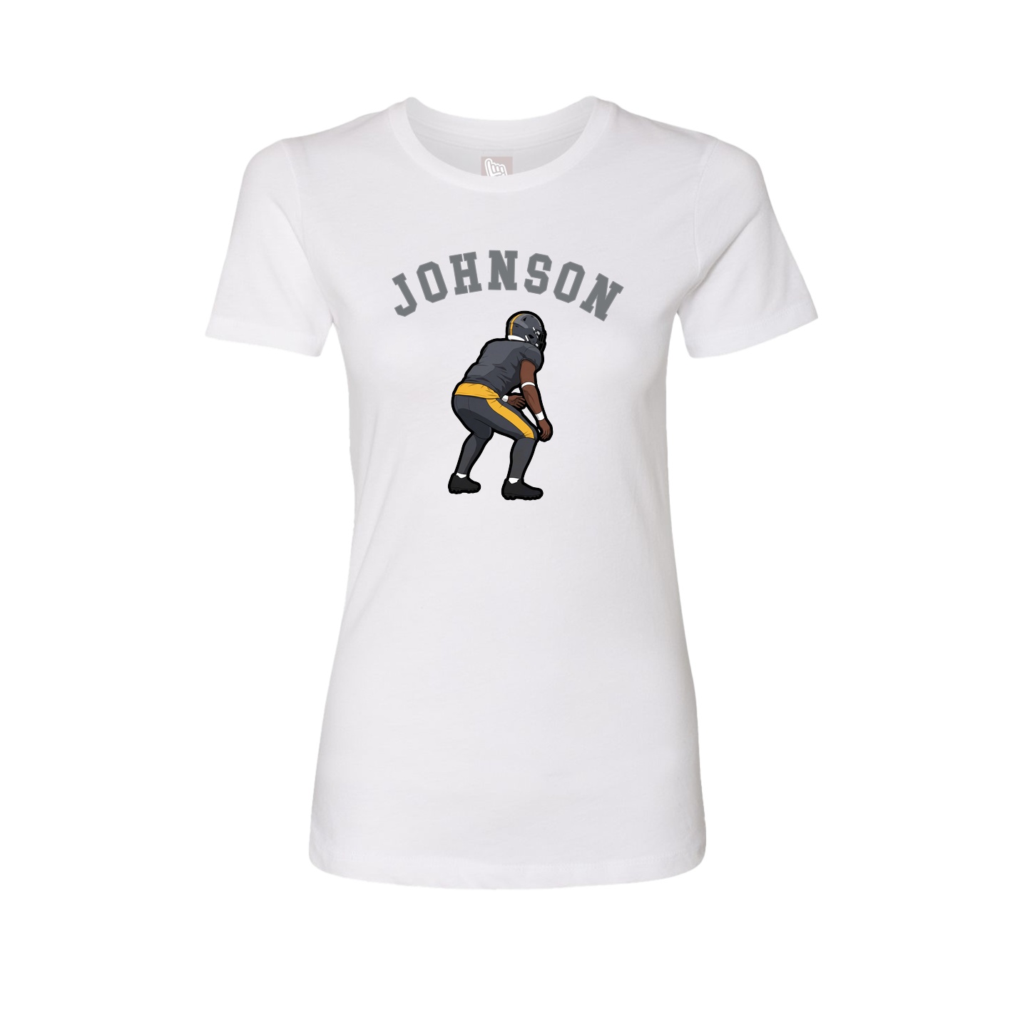Fitted Women's Tee — Shirsey Arch in White